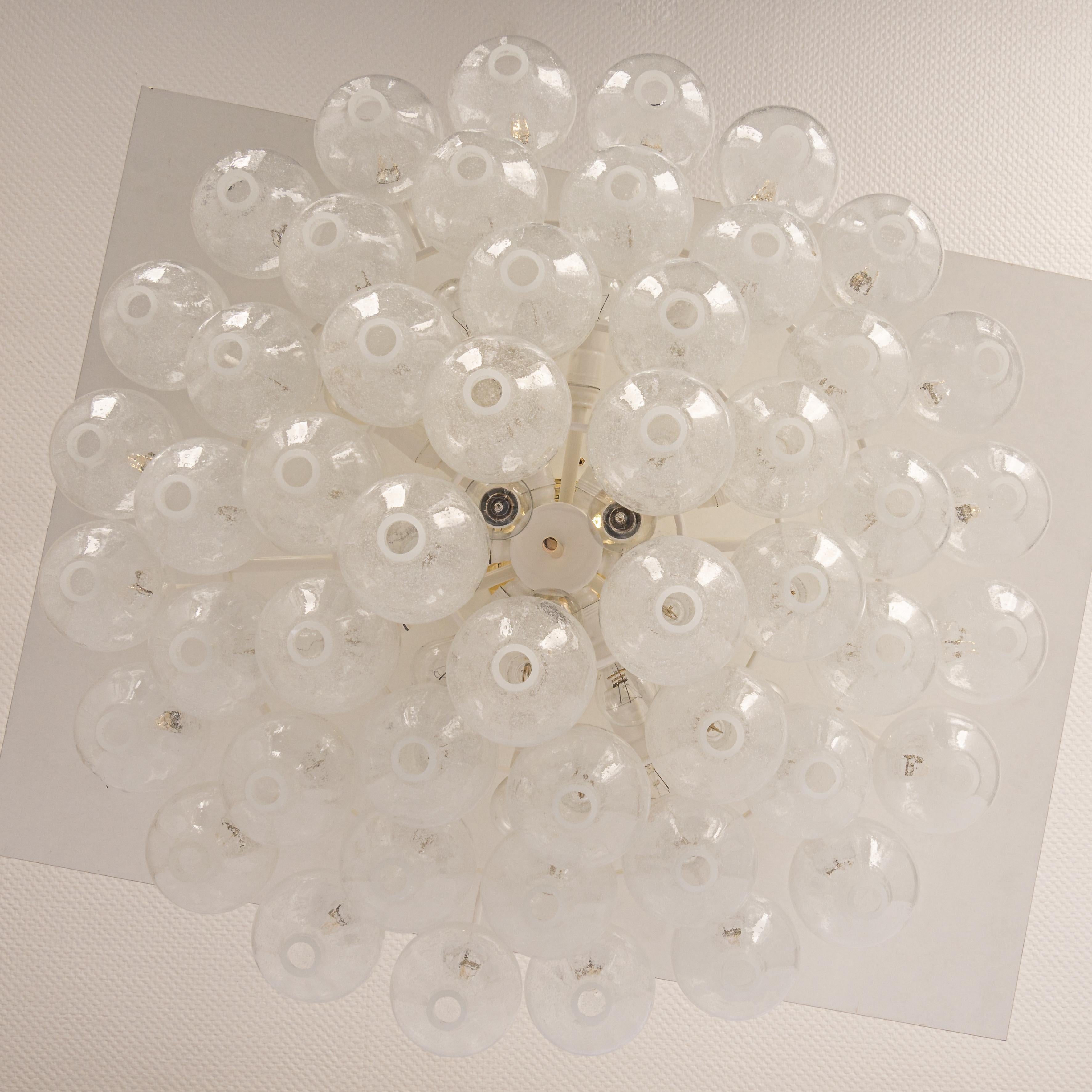 Large Tulipan Chandelier, Pair of Wall lights, Pair of Palazzo, Kalmar, 1960s 5