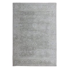 Großer türkischer Angora Oushak-Teppich aus Angora mit Blumenmuster im All-Over Vining-Design in Neutral