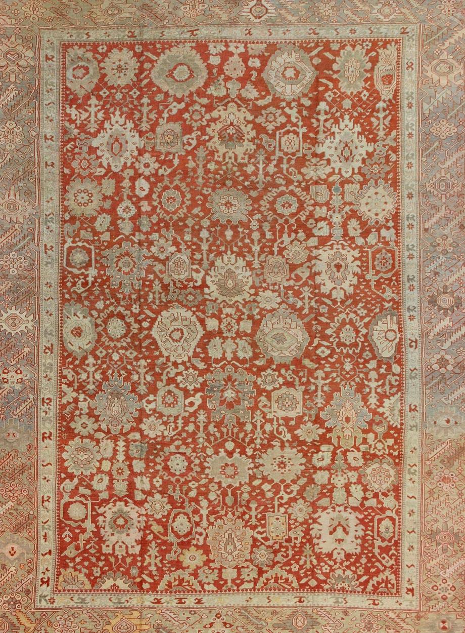 large orange rug