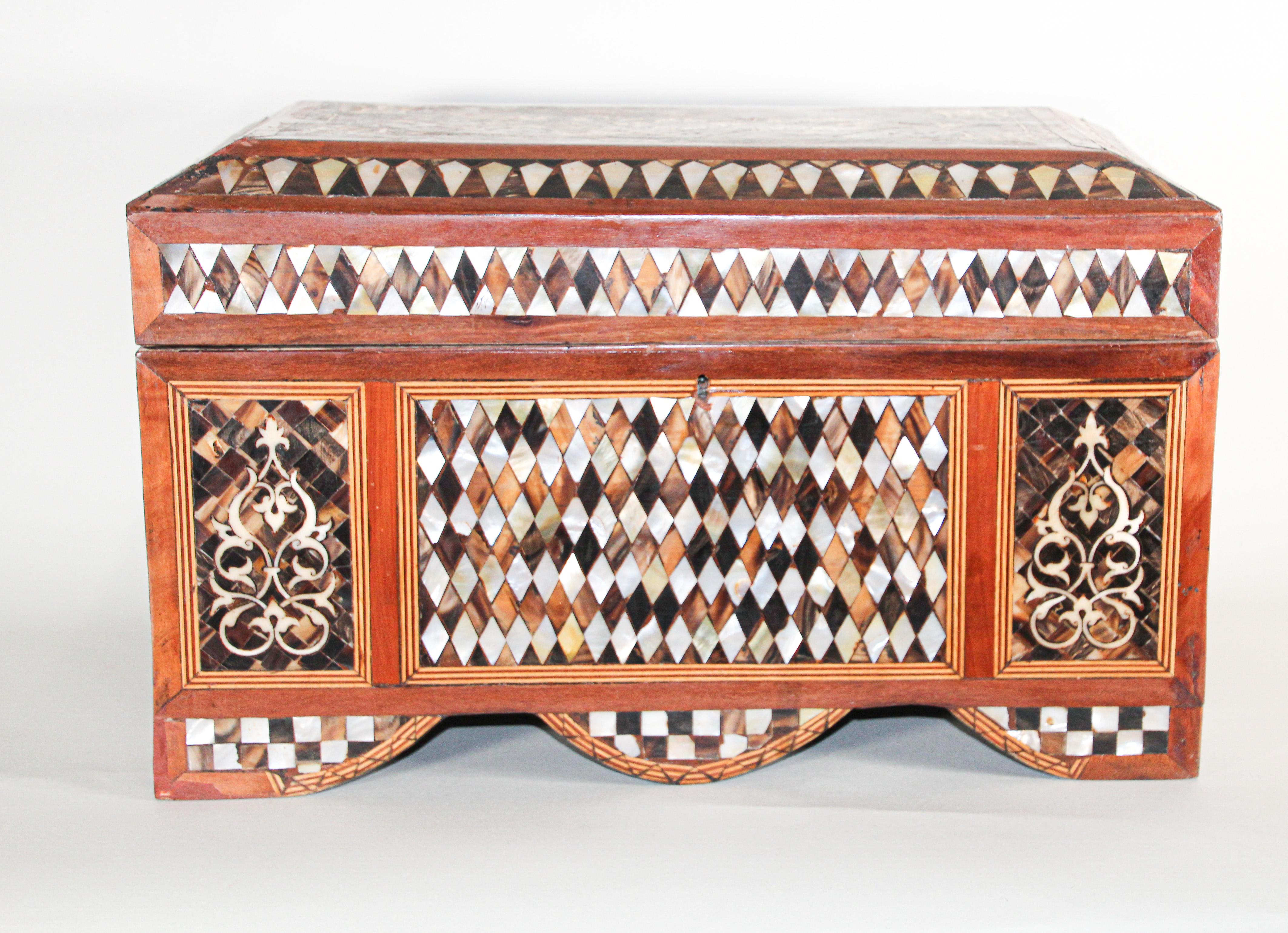 Hand-Crafted Large Turkish Decorative Jewelry Box
