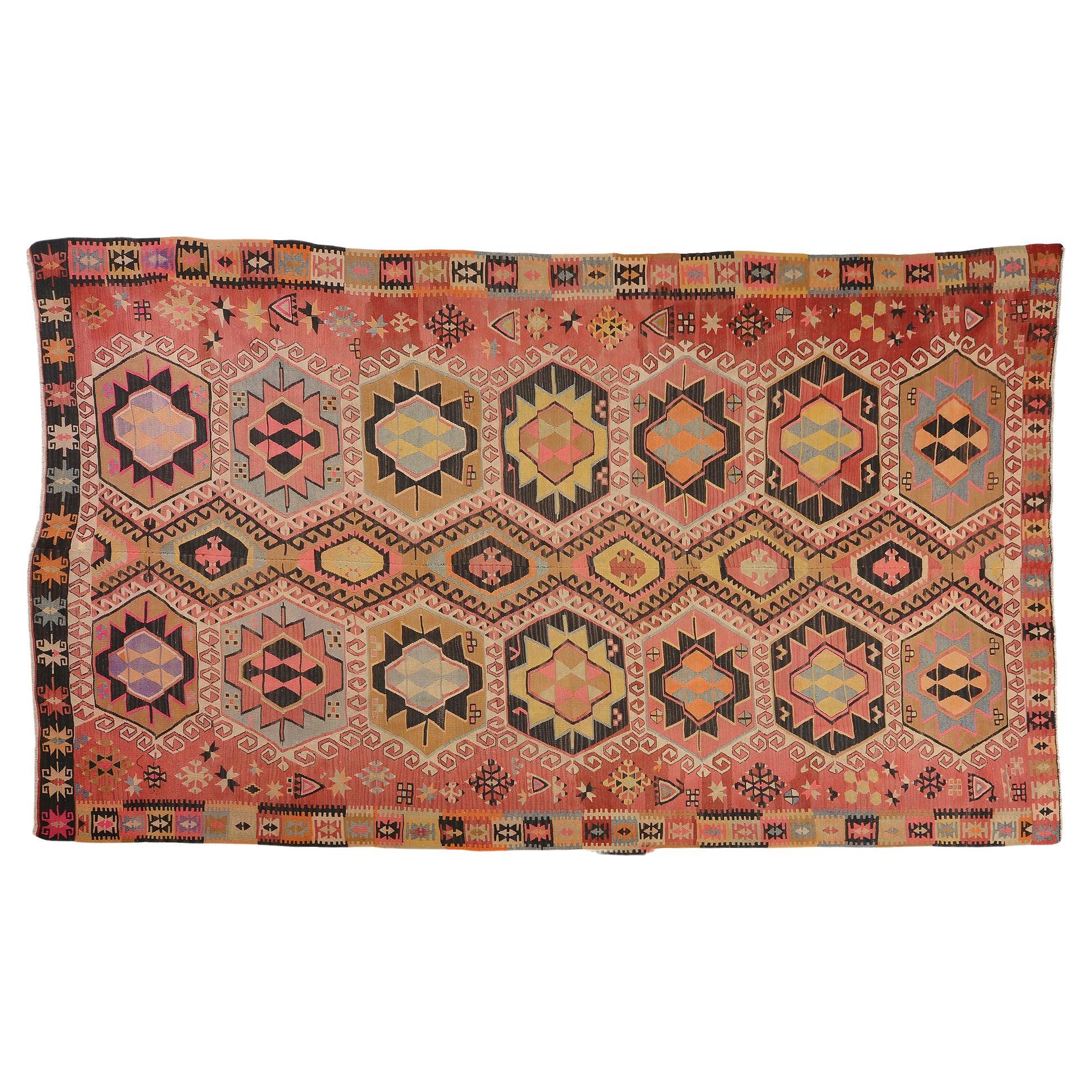 Grand Kilim turc vintage
