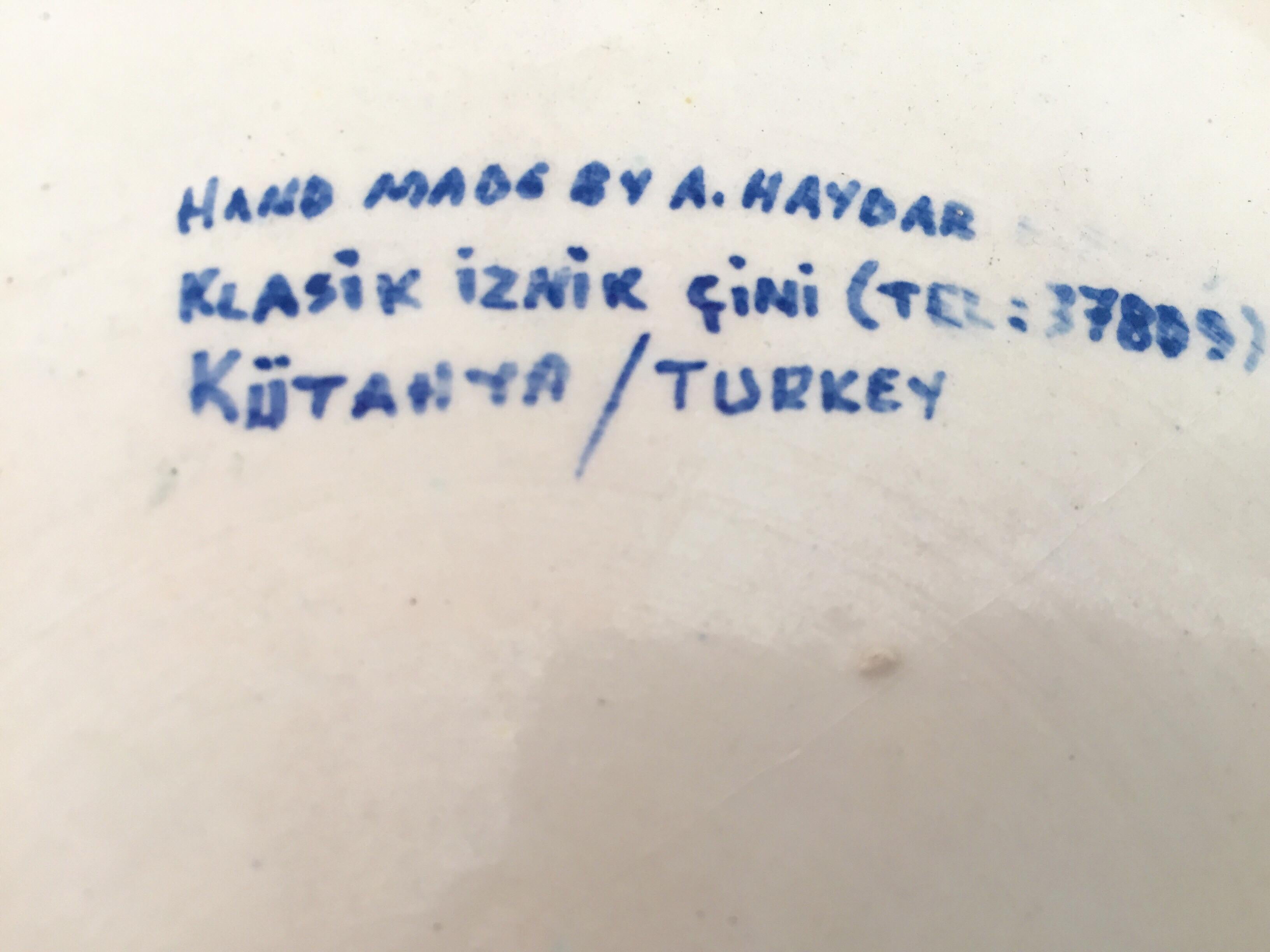 Large Turkish Ottoman Scene Polychrome Hand Painted Ceramic Plate Kutahya 9