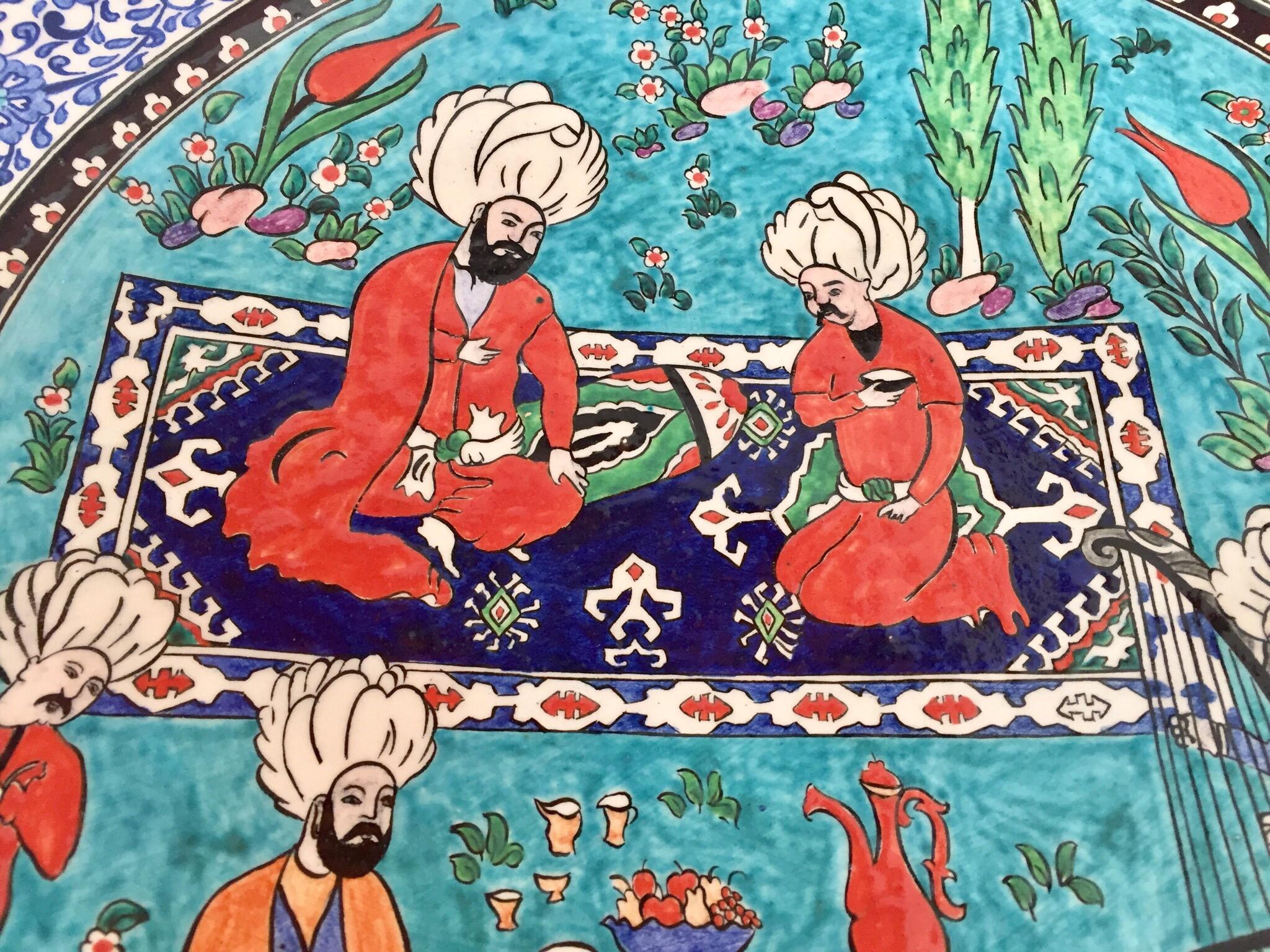 Vintage Decorative Hand Made Persian Turkish Ottoman Plate TeaSet Bowl 