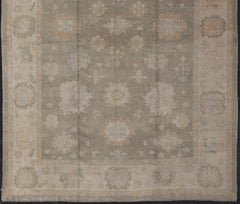 Large Turkish Oushak in Moss Green by Keivan Woven Arts 10'10 x 15'5