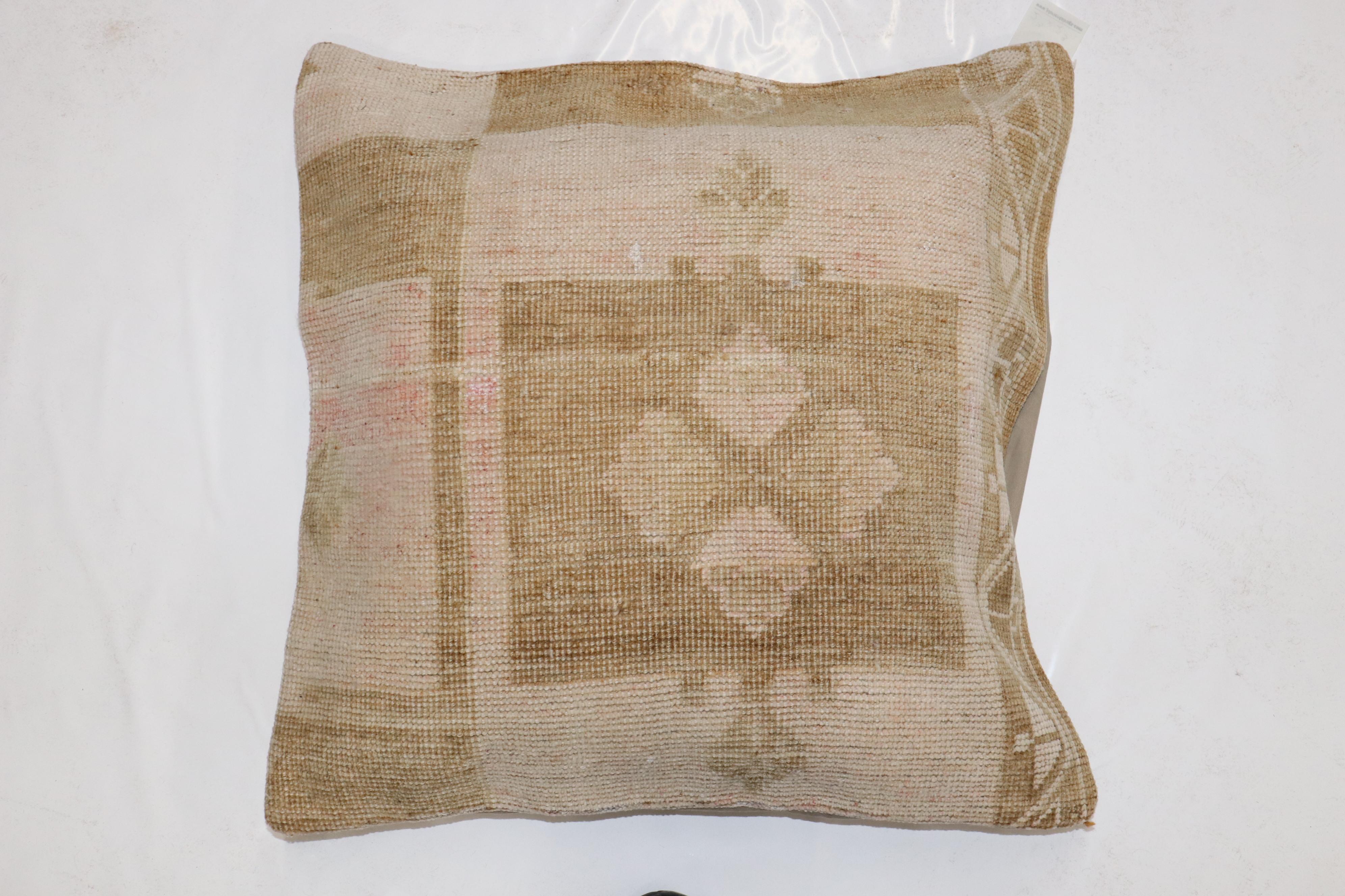20th Century Large Turkish Oushak Rug Pillow