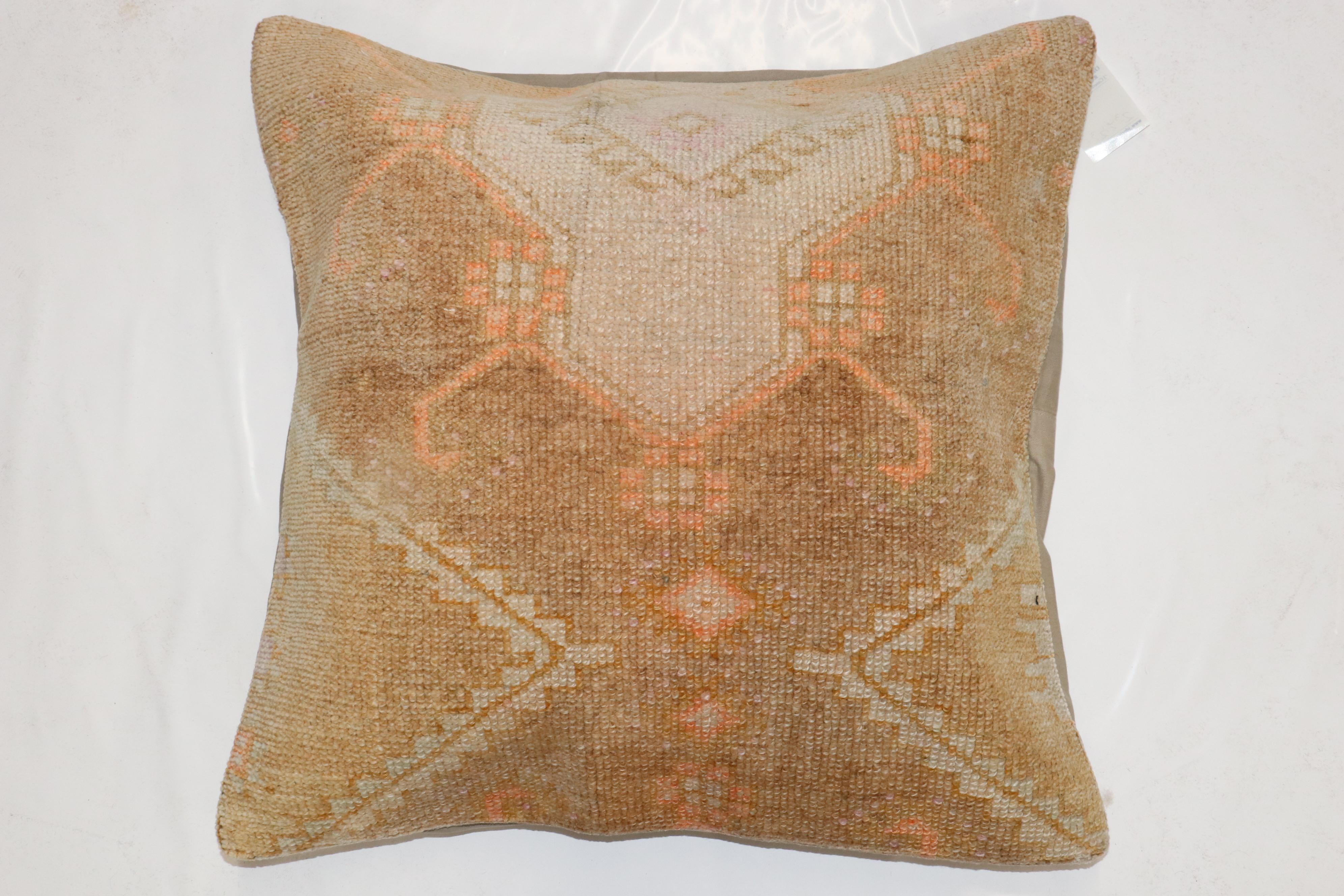 20th Century Large Turkish Oushak Rug Pillow