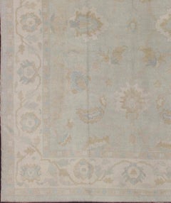 Large Turkish Oushak Rug by Keivan Woven Arts 13' X 16'9