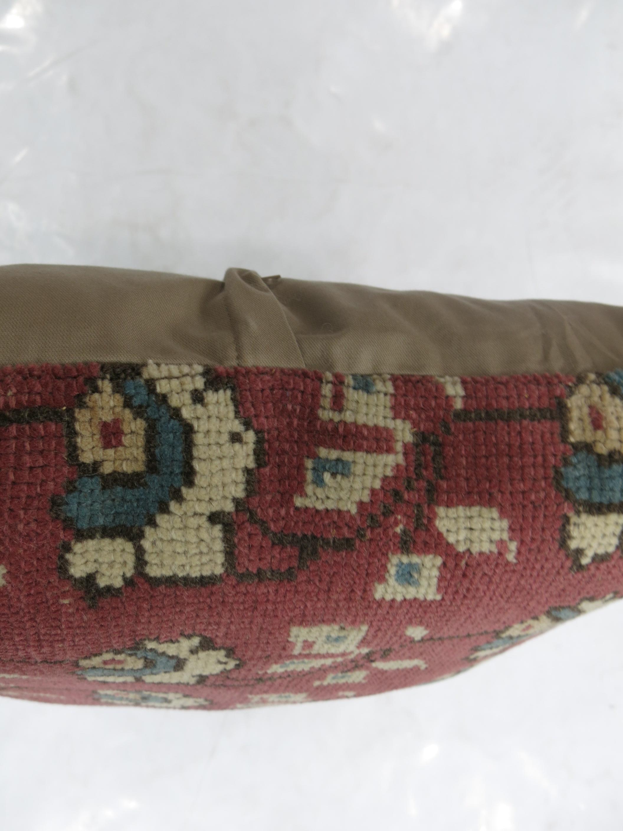 Hand-Knotted Large Turkish Rug Pillow