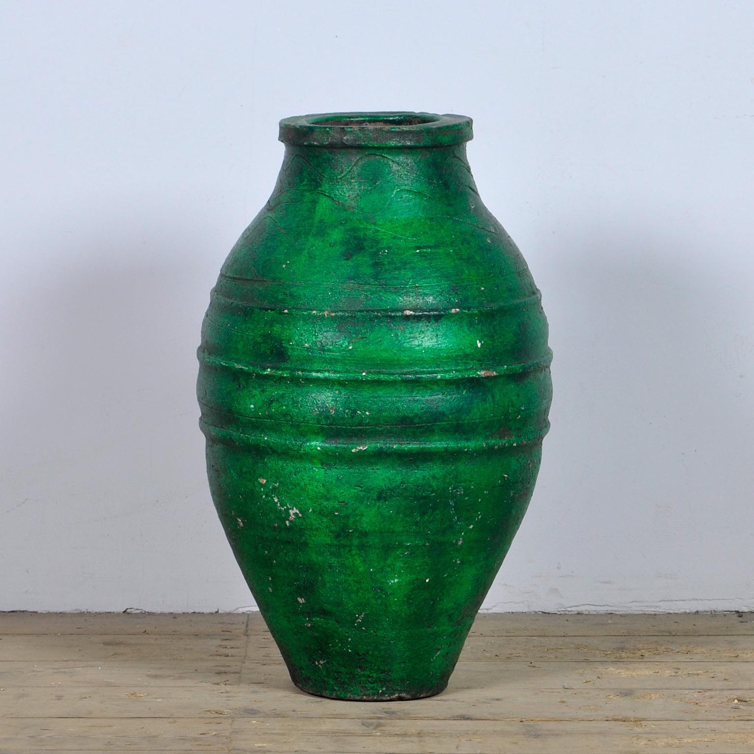 Large Turkish Terracotta Olive Jar Or Garden Urn For Sale 2