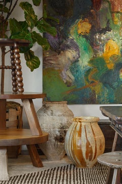 Large Turkish Vintage Olive Jar, 19th Century