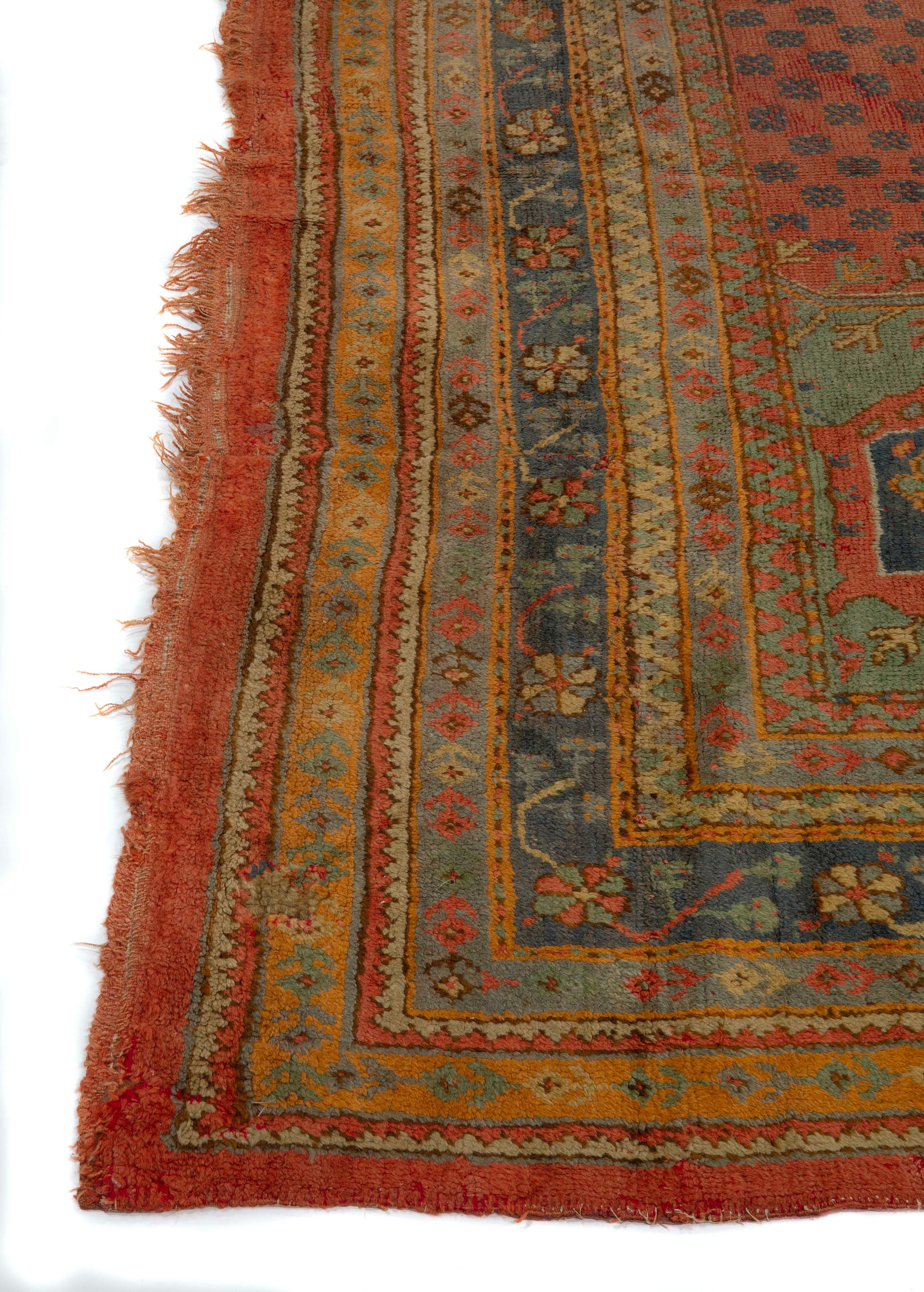 Abalone Large Turkish “Waterloo Oushak” (5183), Late 19th Century For Sale