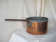 Large Turn of the Century Antique Copper Pot with Handled Copper Lid