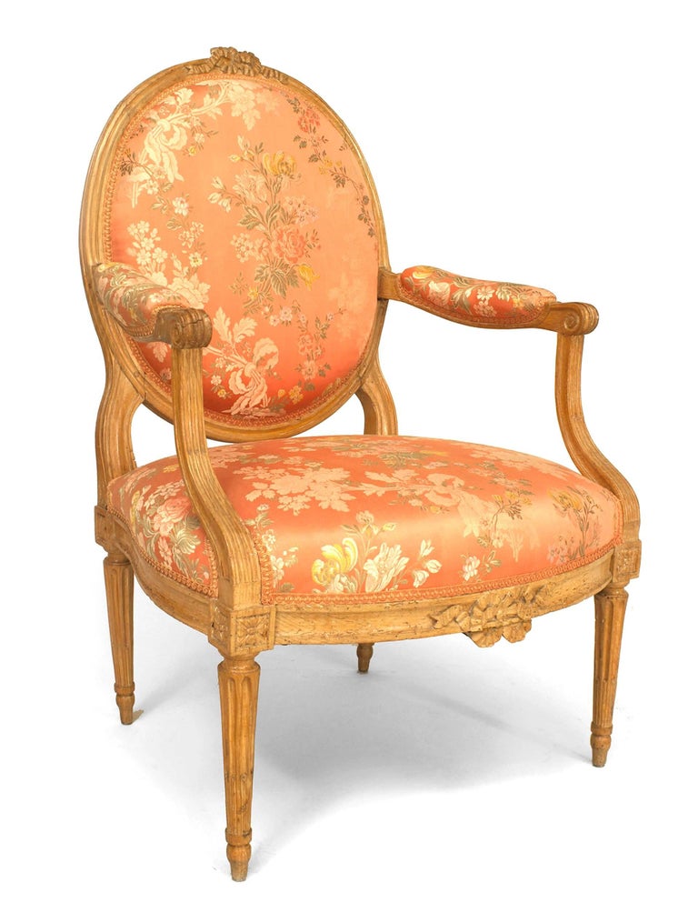 Large Turn of the Century French Louis XVI Style Armchair For Sale at