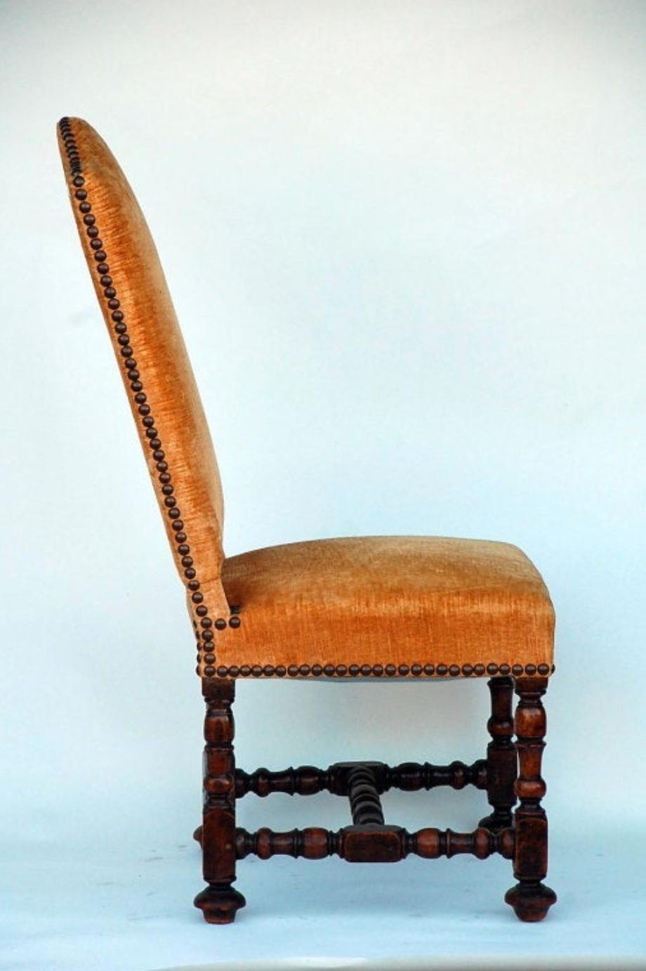 French Large Turned Wood Baroque Style Chair For Sale