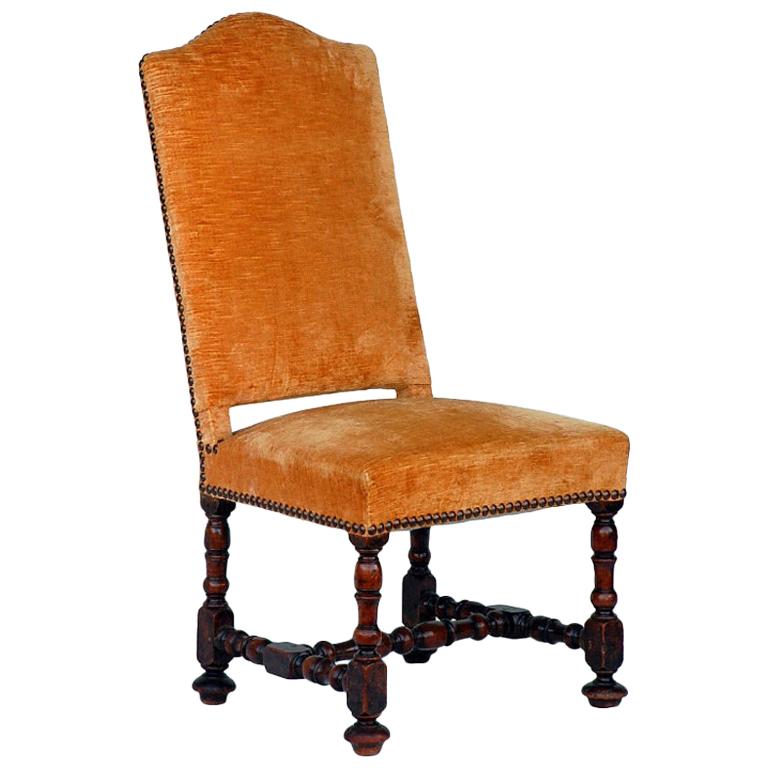 Large Turned Wood Baroque Style Chair