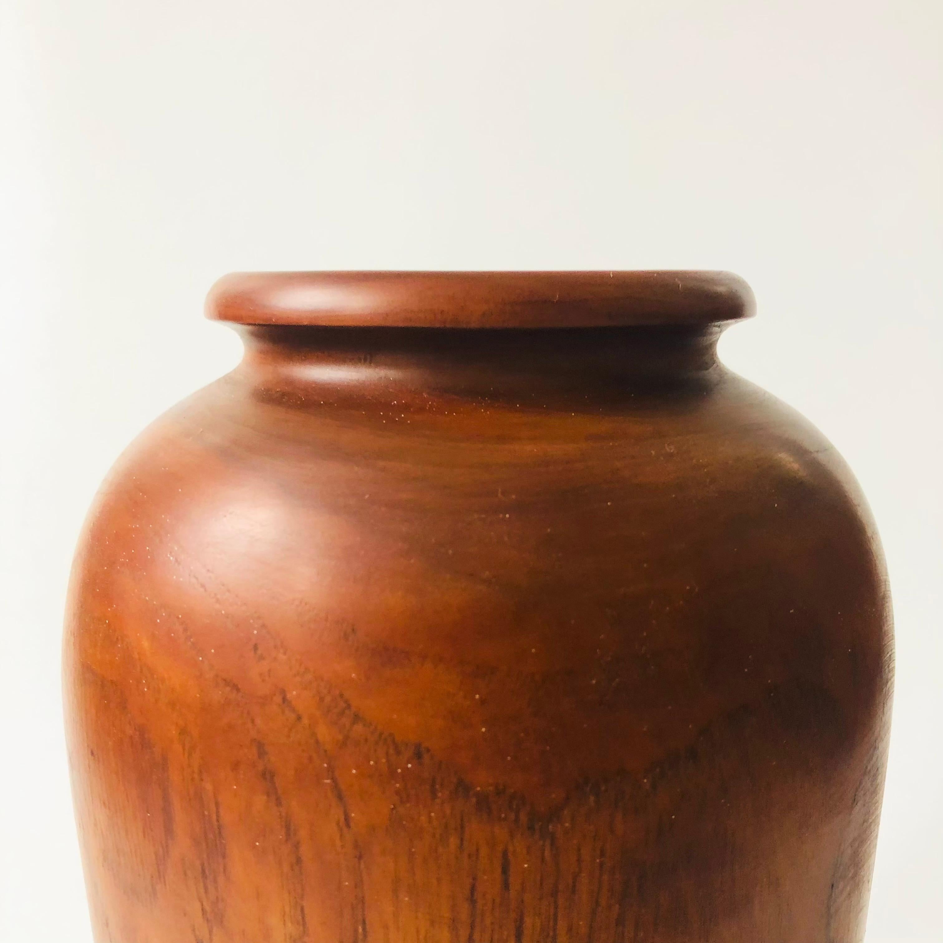 Organic Modern Large Turned Wood Vase