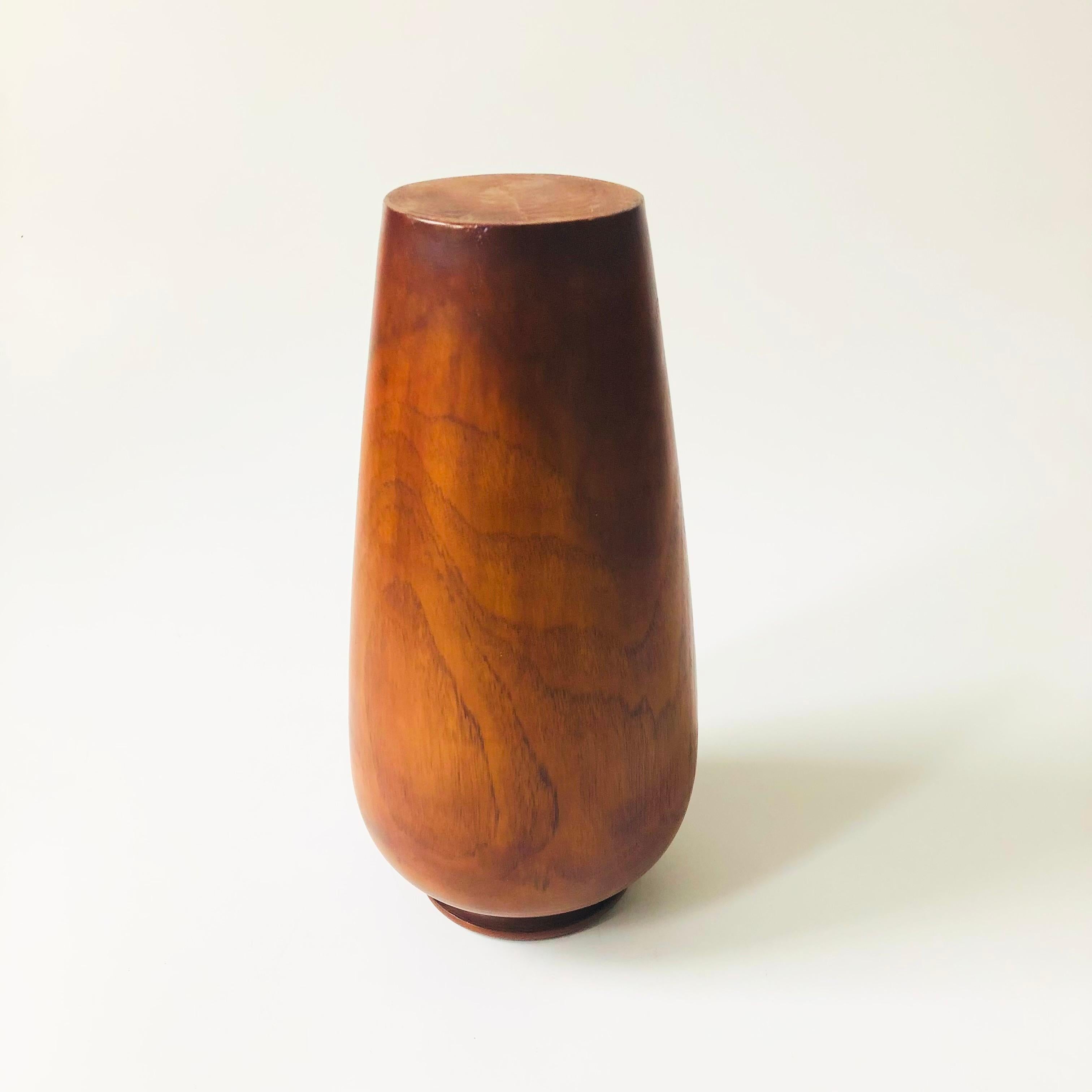 Large Turned Wood Vase 1