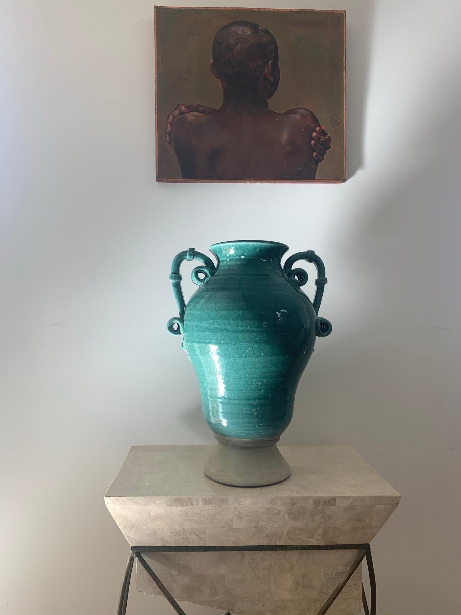 urn shaped ceramic planter