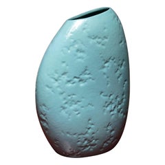 Large Turquoise Enamellerd Vase by Guido Andloviz for SCI Laveno, Italy, 1950s