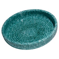 Grand bol en faïence turquoise, Fernand Elchinger, années 1950