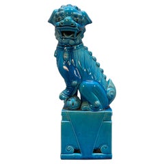 Large Turquoise Glazed Chinese Dog Of Foo