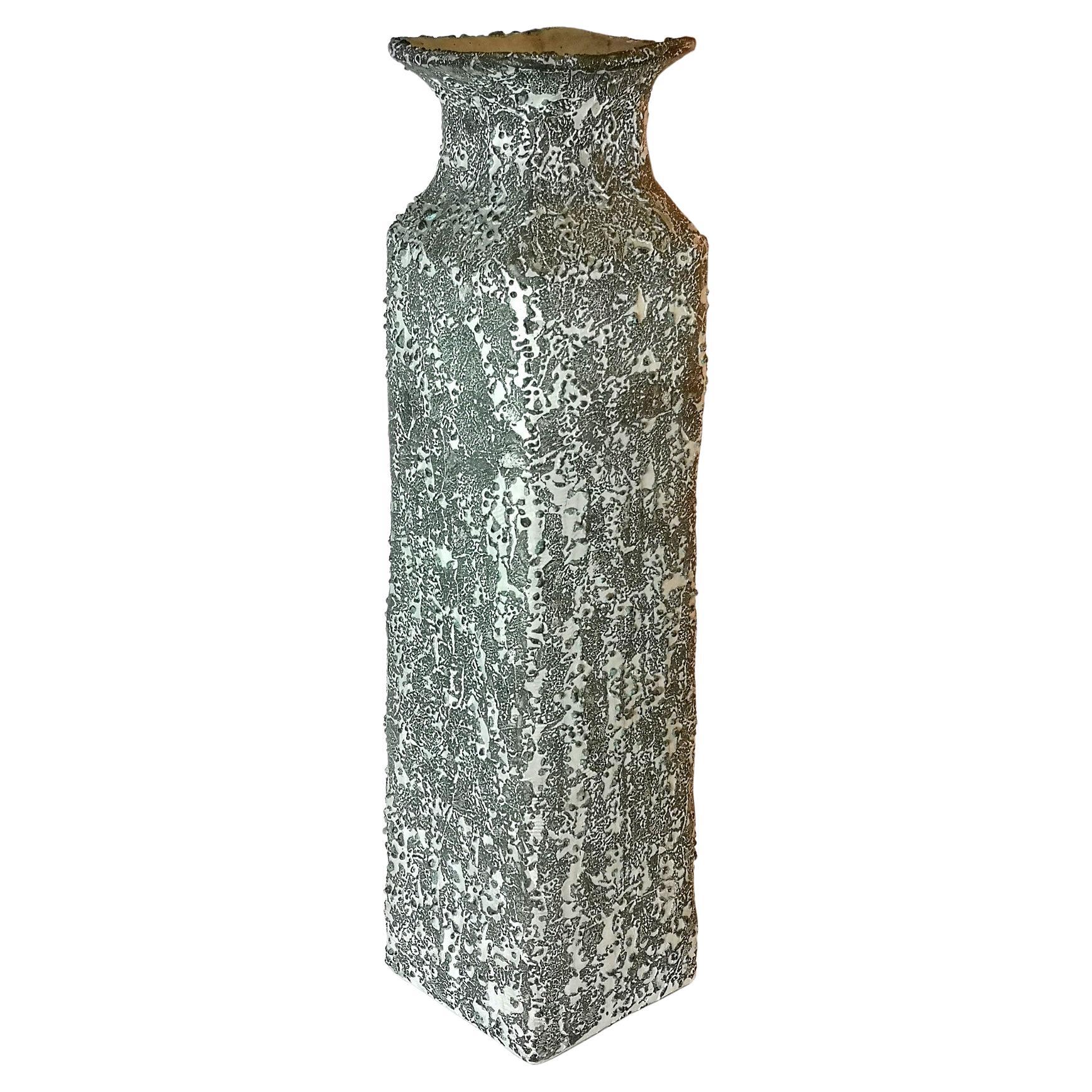 Tall HandMade Ceramic Floor Vase by Gaspar Kiraly 'Signed', 1970’s For