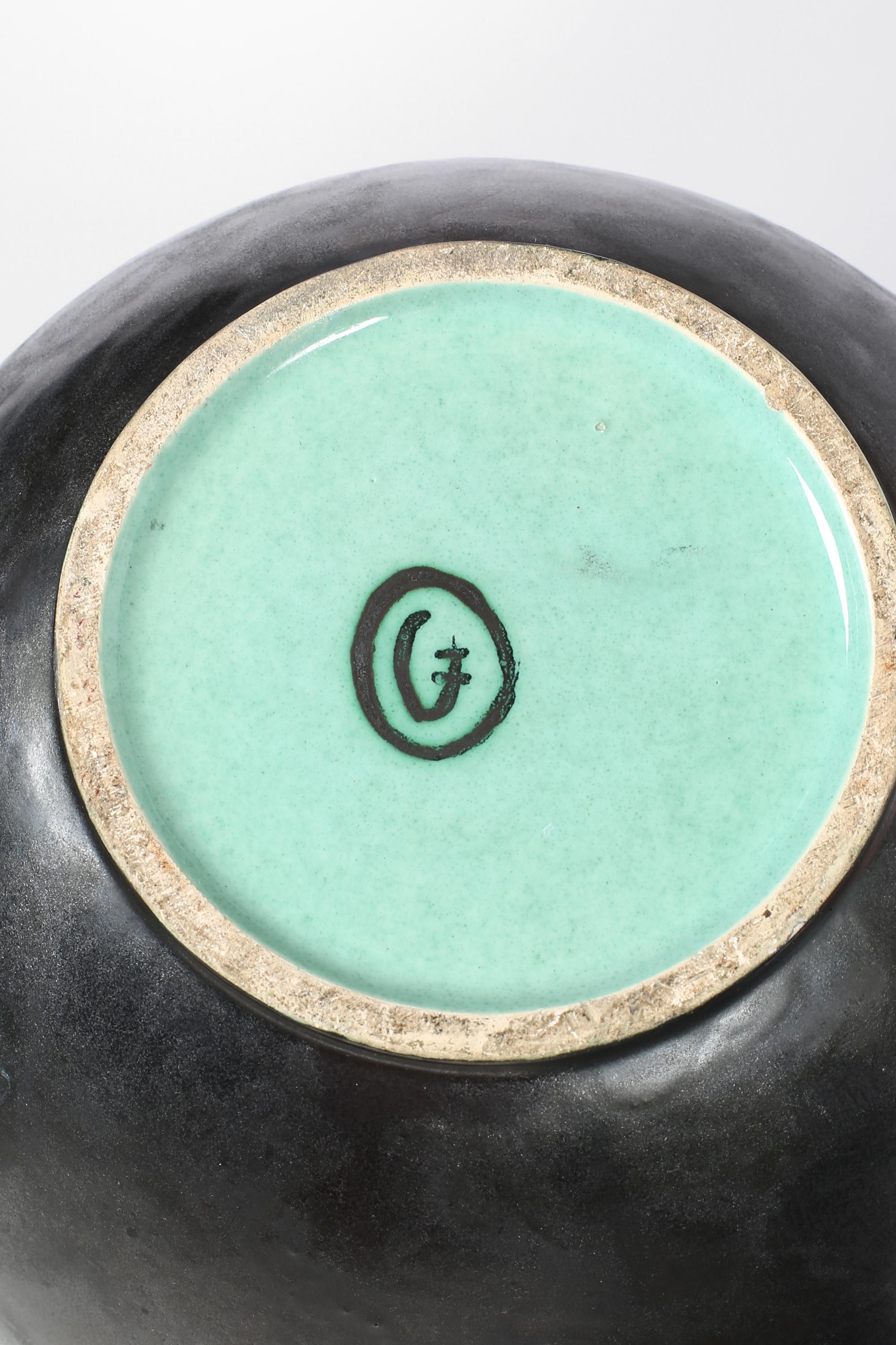 Grand vase turquoise Henri Chaumeil 1