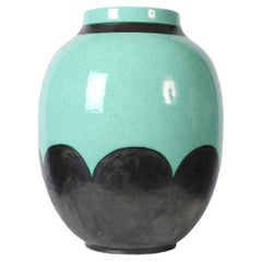 Large Turquoise Henri Chaumeil Vase