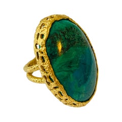 Large Turquoise in Matrix Cocktail Ring