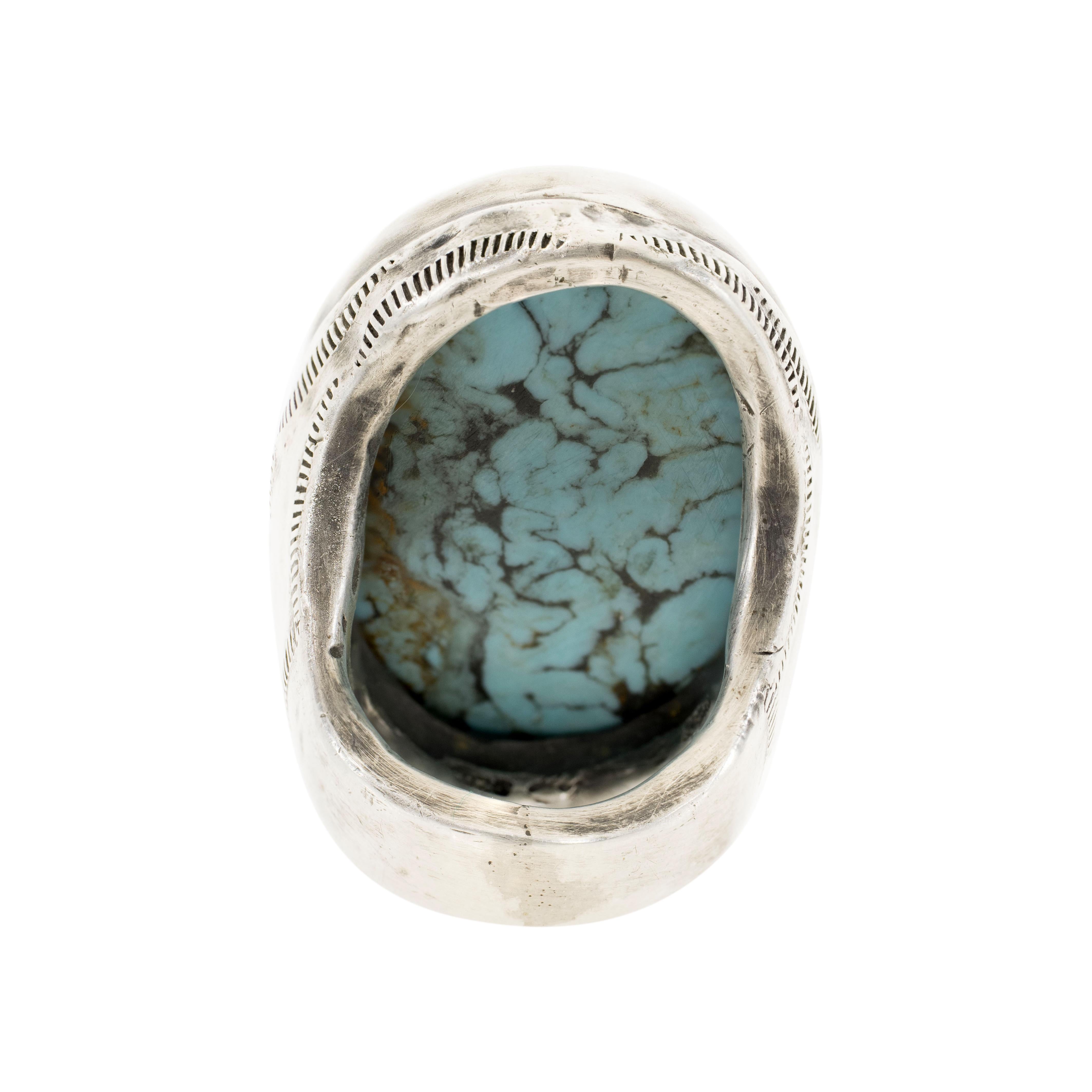 Large Turquoise Ring In Good Condition For Sale In Coeur d Alene, ID