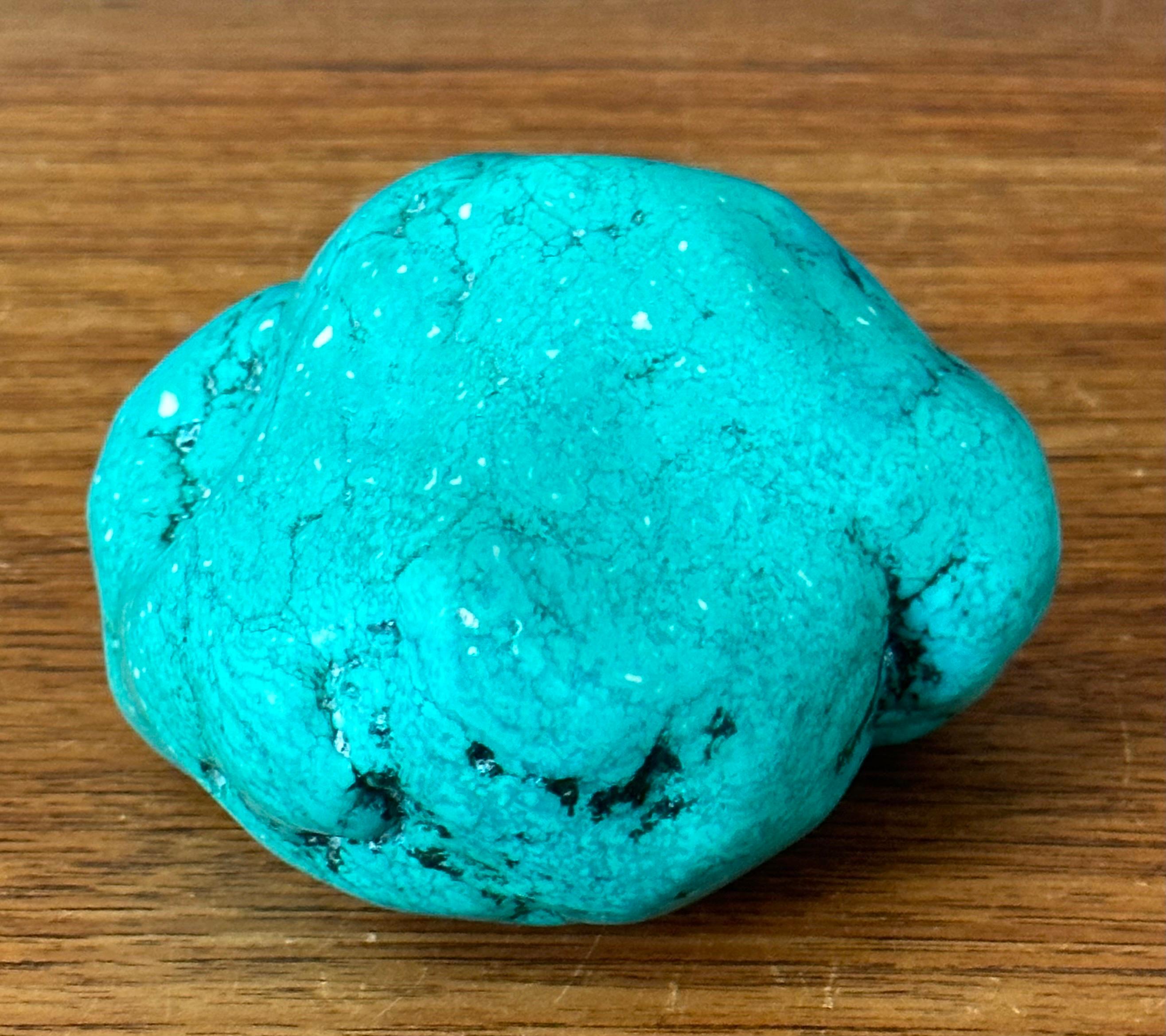 Large Turquoise Rock or Paperweight For Sale 4