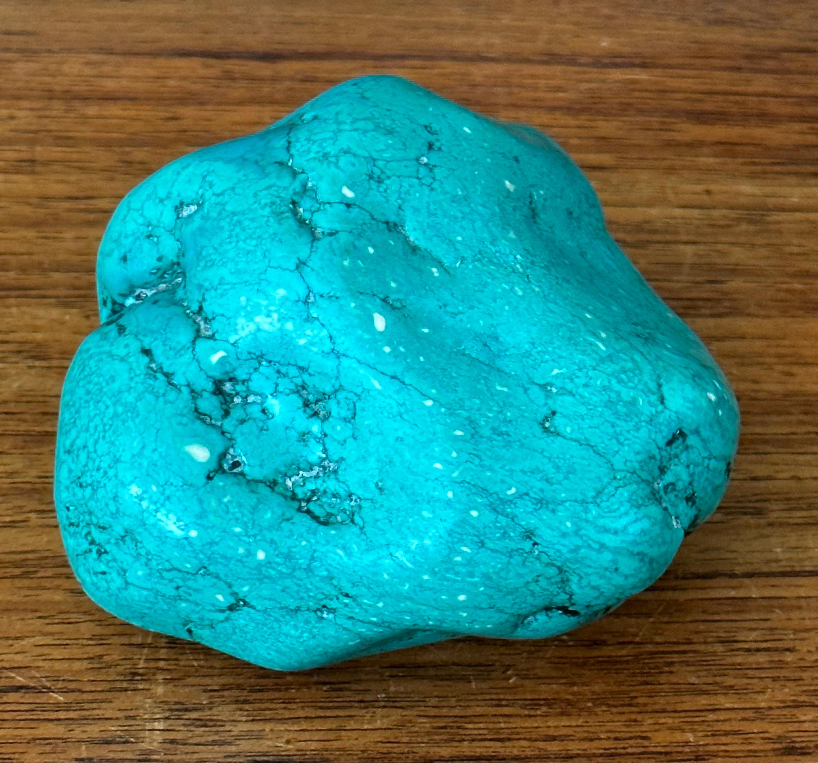 Large Turquoise Rock or Paperweight For Sale 5