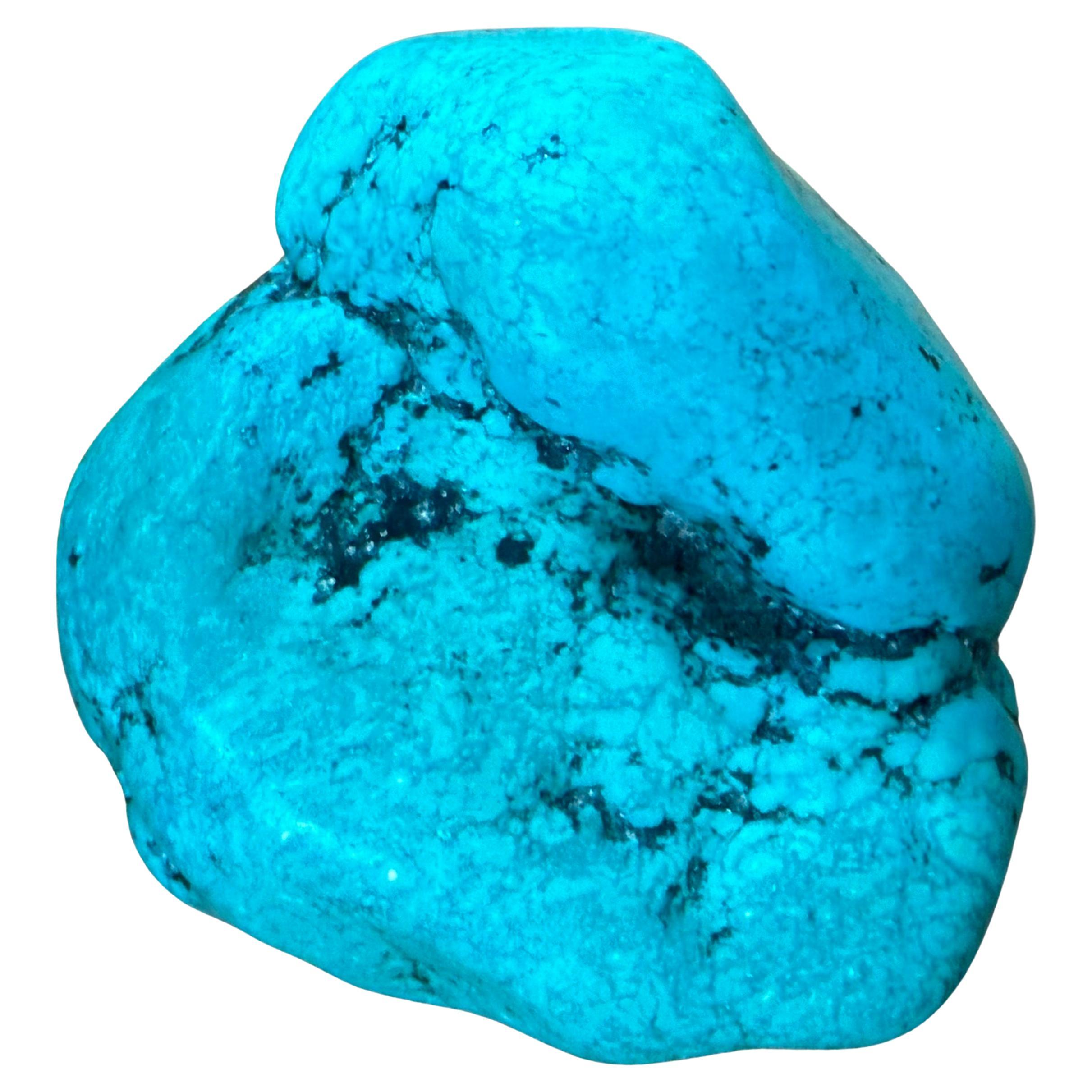 Gorgeous large turquoise rock / paperweight from central Nevada.  The piece has great color and texture and measures 4.5