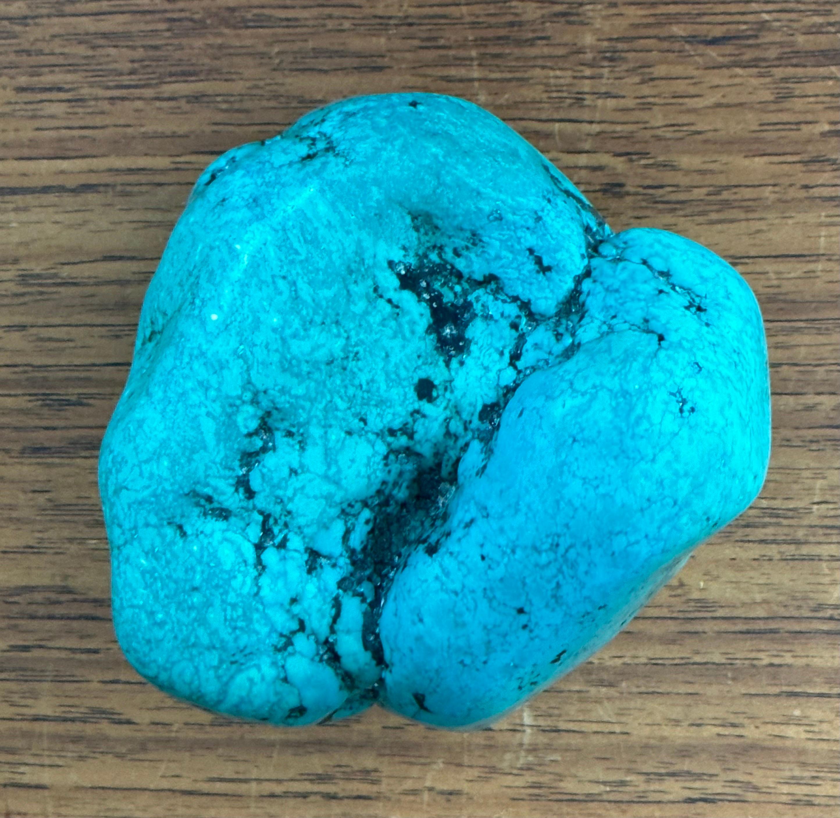18th Century and Earlier Large Turquoise Rock or Paperweight For Sale