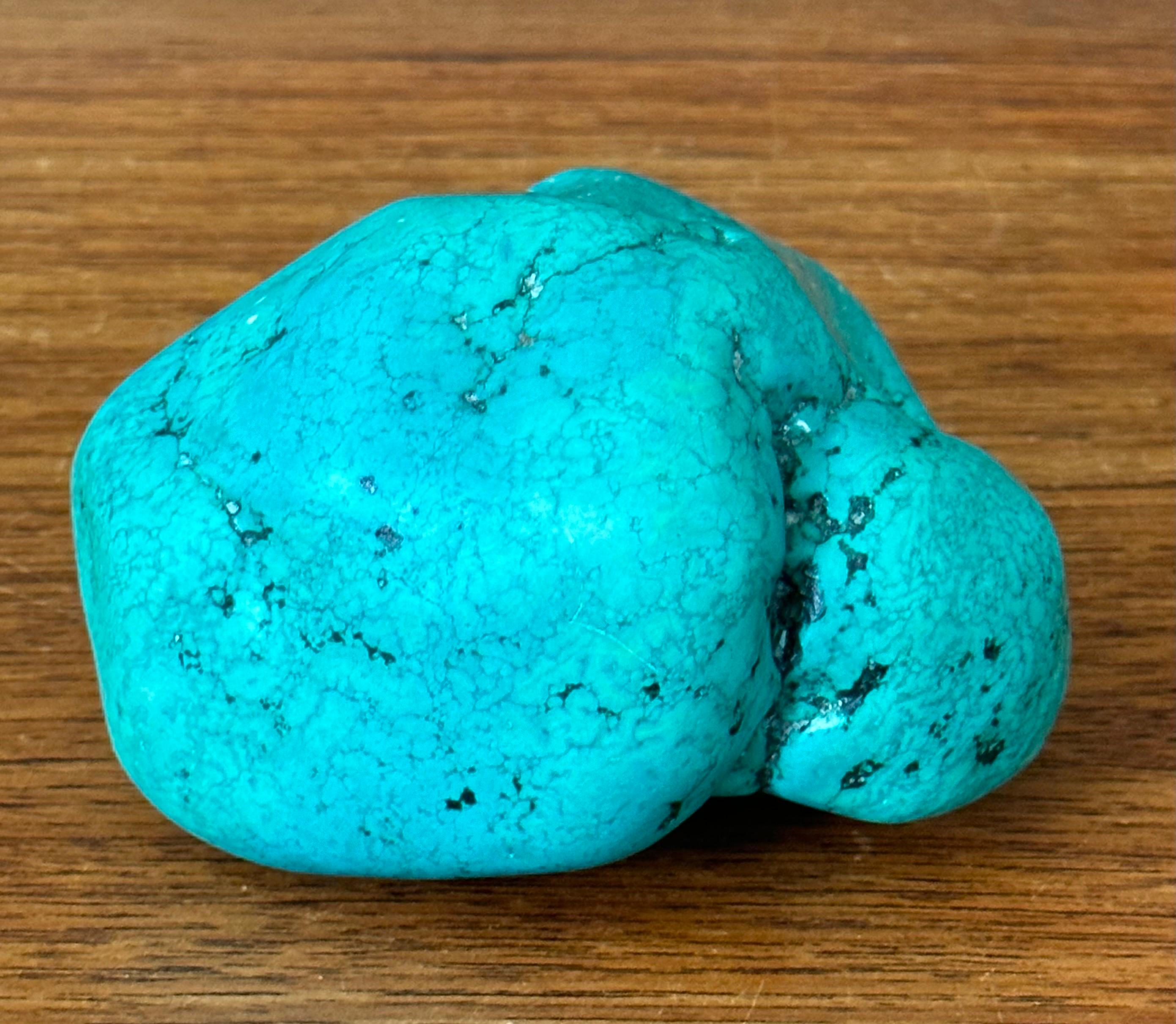 Stone Large Turquoise Rock or Paperweight For Sale
