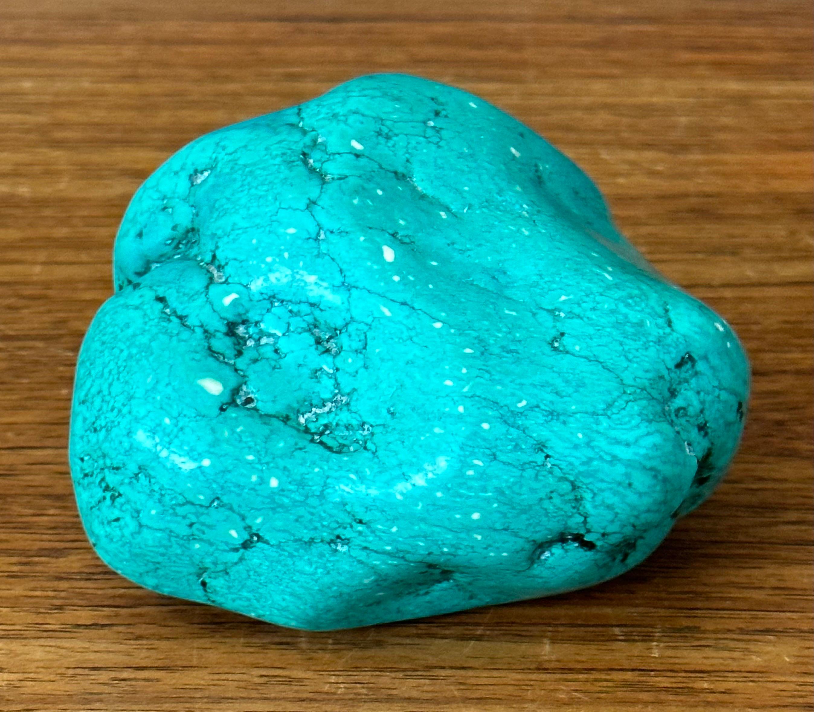 Large Turquoise Rock or Paperweight For Sale 3