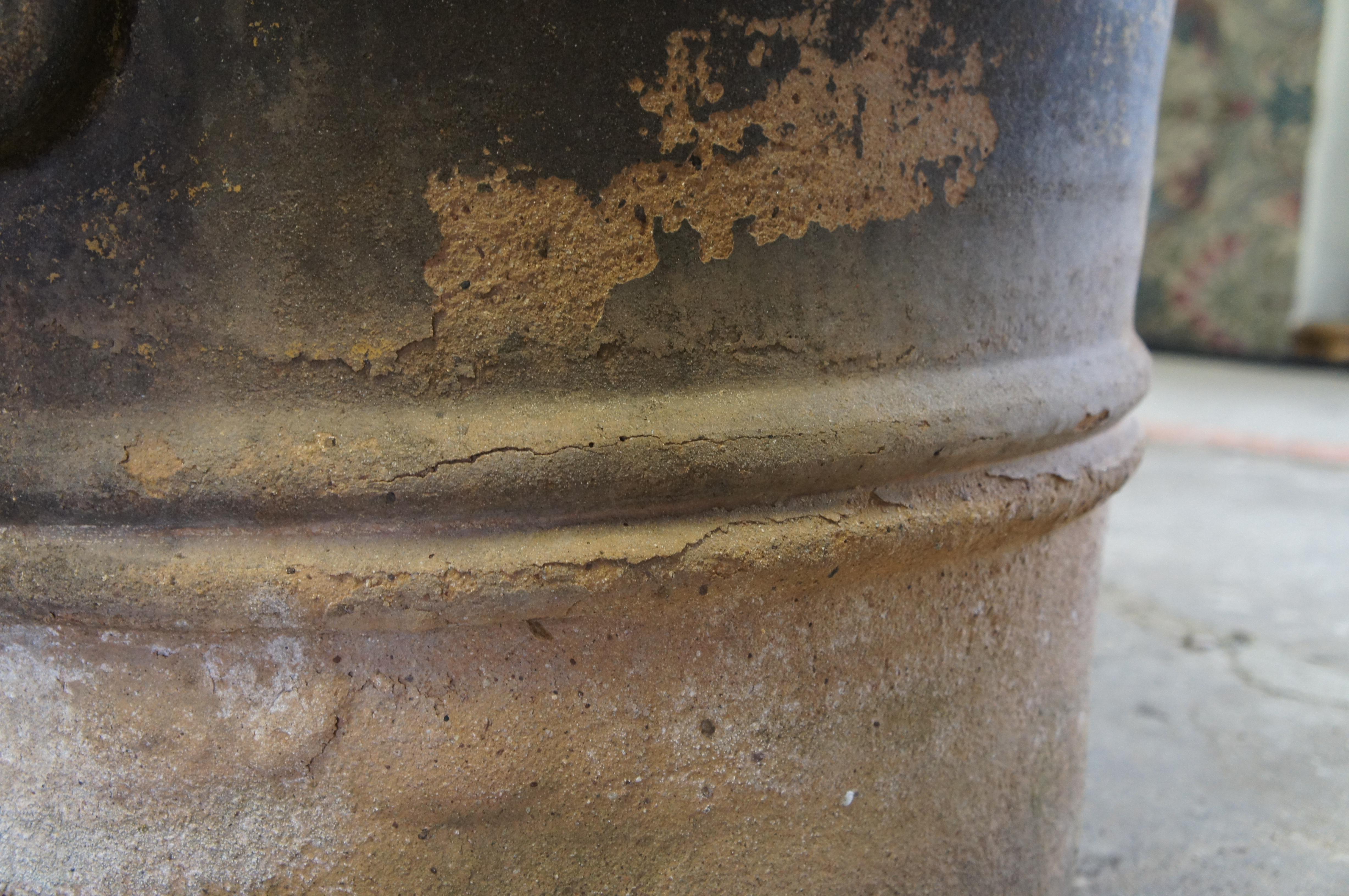 Grande fioriera in terracotta italiana toscana Jardiniere Vaso da fiori Cachepot Urna 28