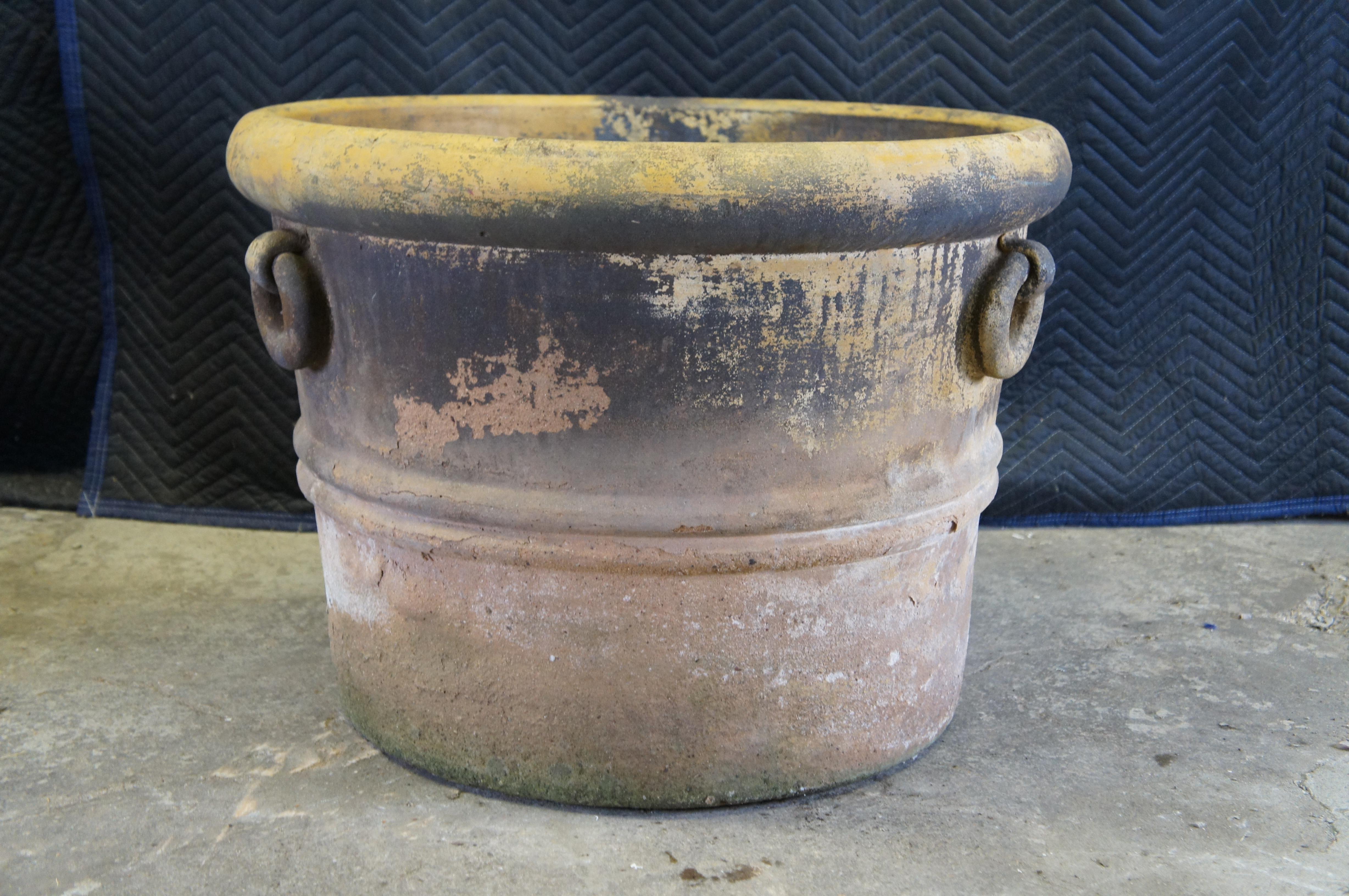 Grande fioriera in terracotta italiana toscana Jardiniere Vaso da fiori Cachepot Urna 28