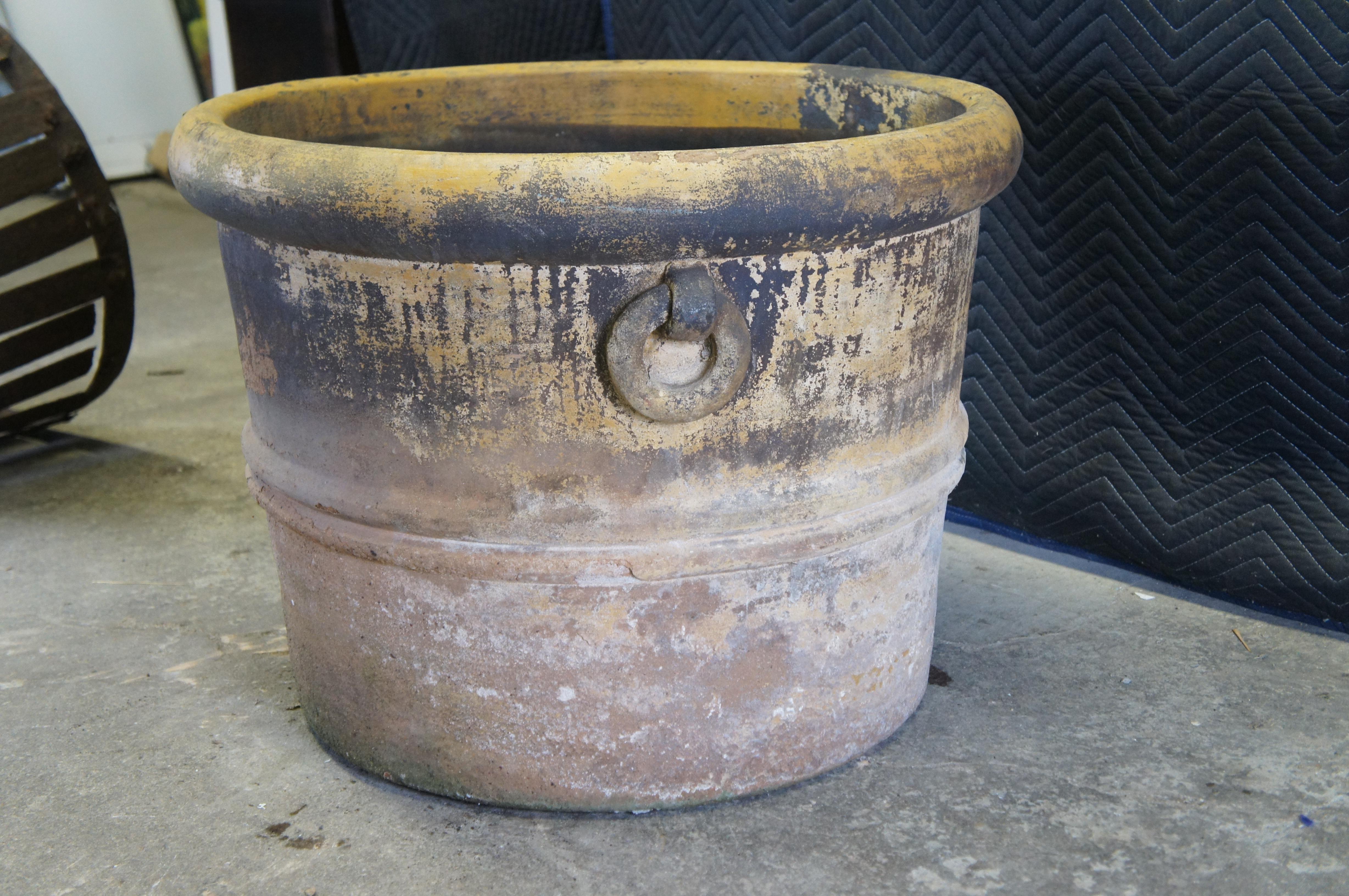 XX secolo Grande fioriera in terracotta italiana toscana Jardiniere Vaso da fiori Cachepot Urna 28