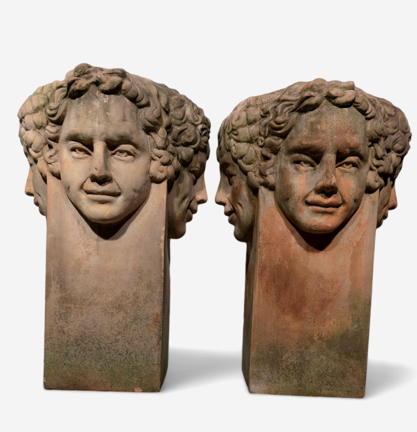 PLANTADORES DE TERRACOTTA TUSCANA GRANDE en venta 6