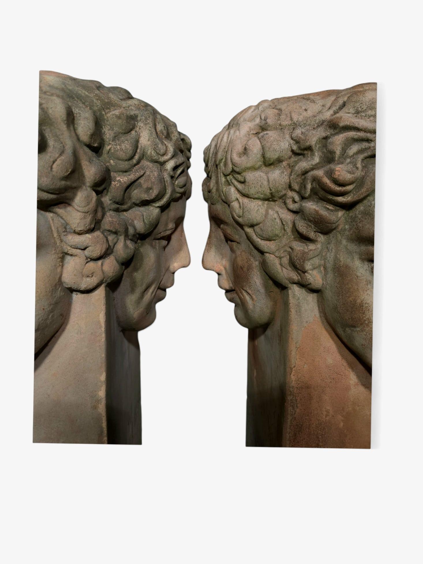 PLANTADORES DE TERRACOTTA TUSCANA GRANDE en venta 7