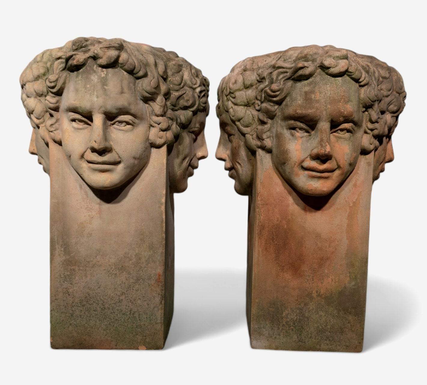 PLANTADORES DE TERRACOTTA TUSCANA GRANDE en venta 8