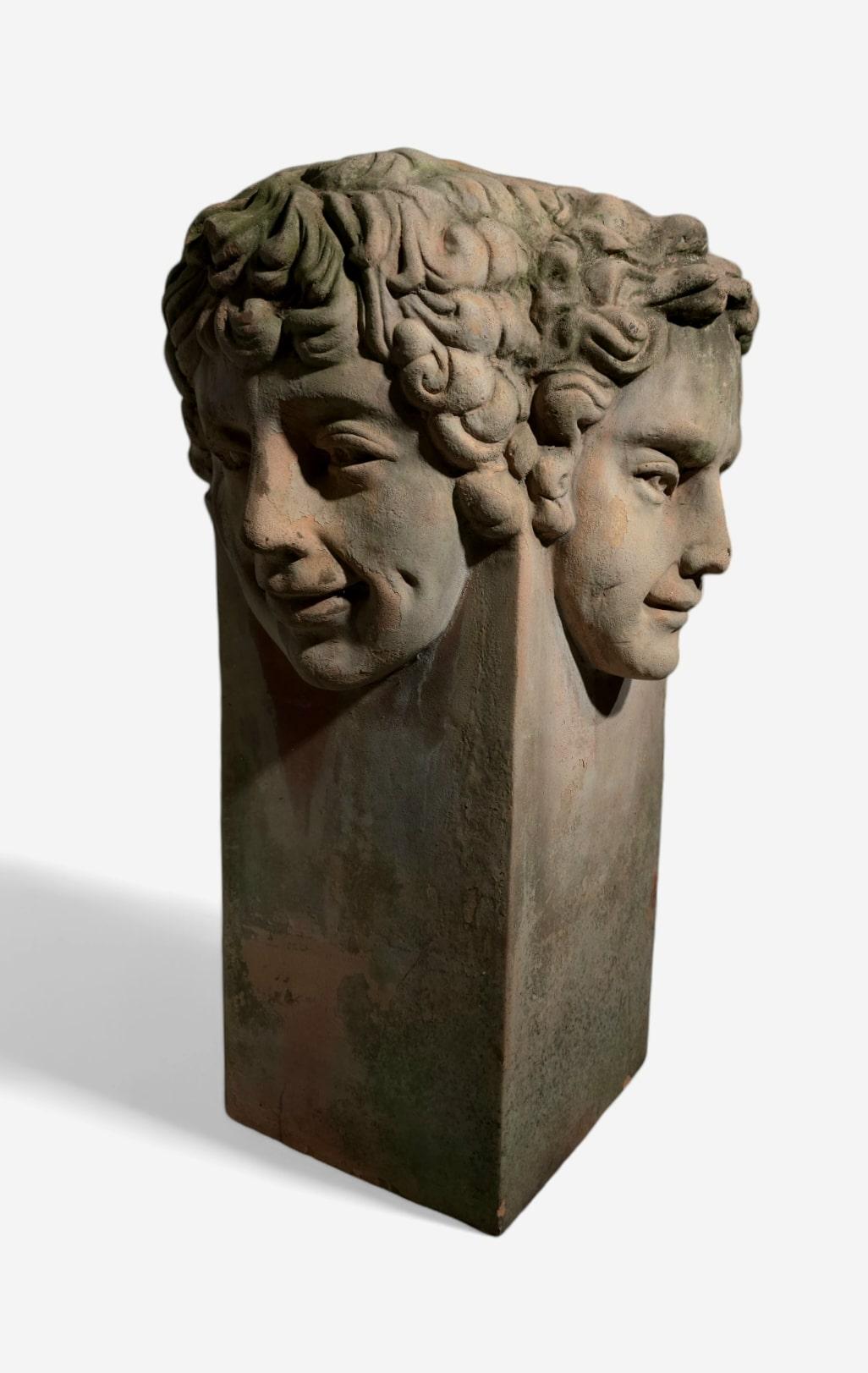 PLANTADORES DE TERRACOTTA TUSCANA GRANDE mediados del siglo XX en venta