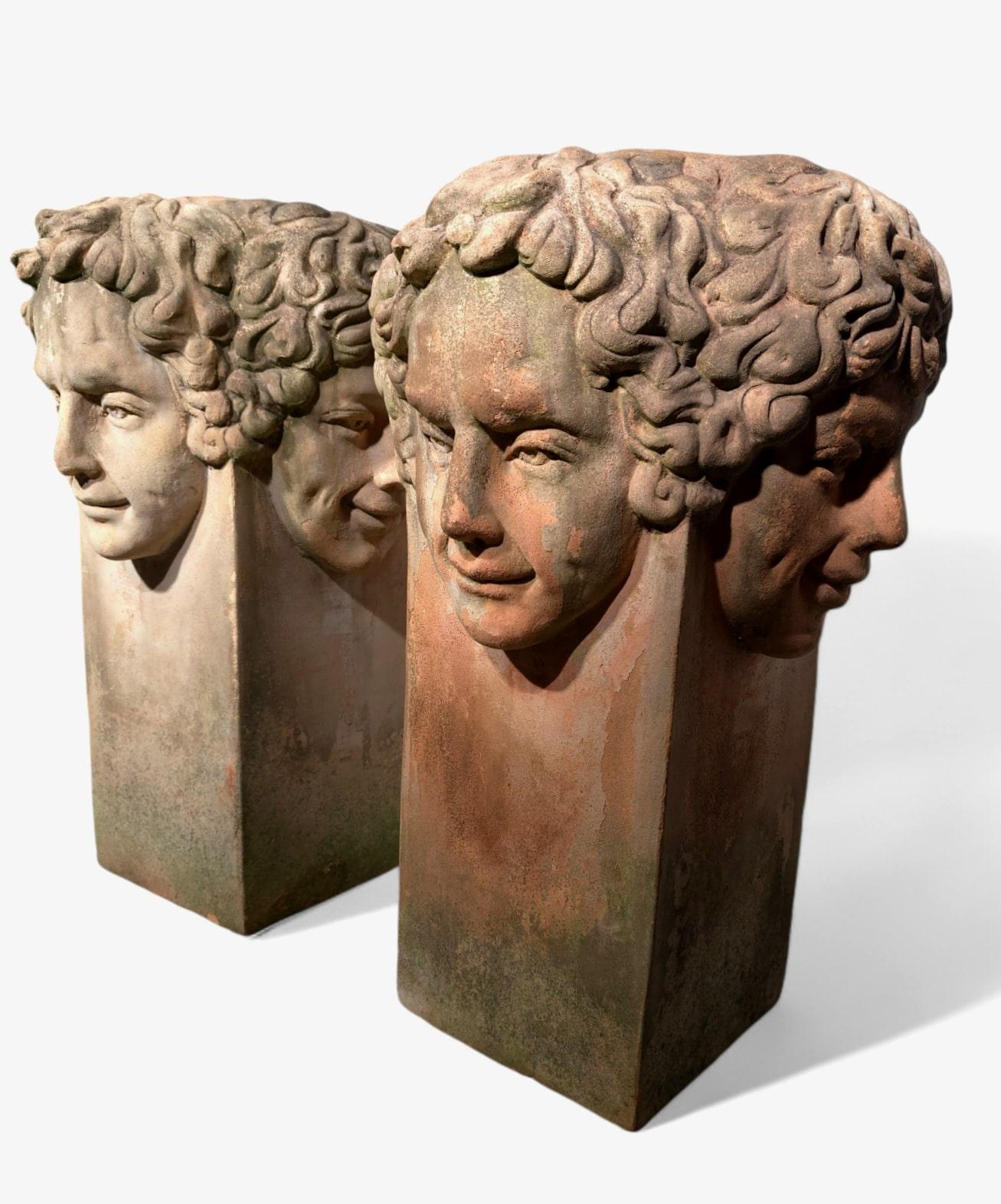 PLANTADORES DE TERRACOTTA TUSCANA GRANDE en venta 4