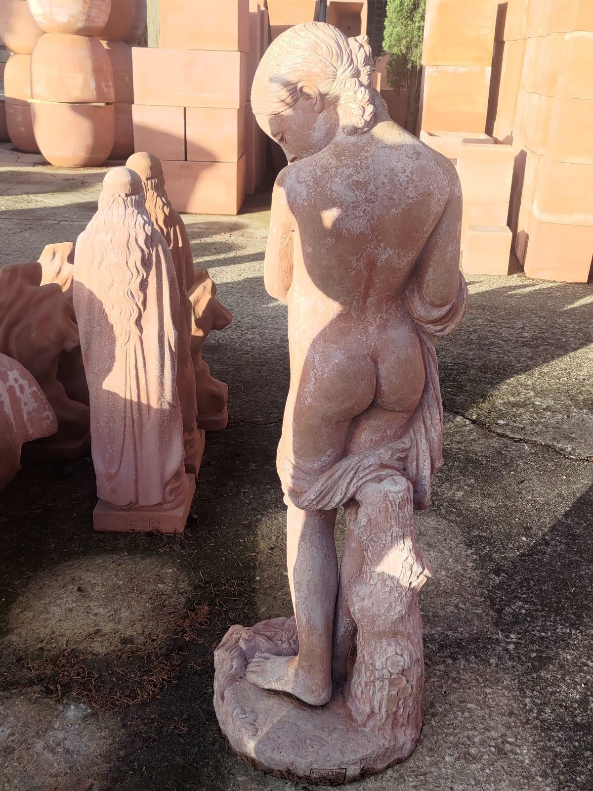 Grande statue toscanne en terre cuite - 115 cm Bon état - En vente à Madrid, ES
