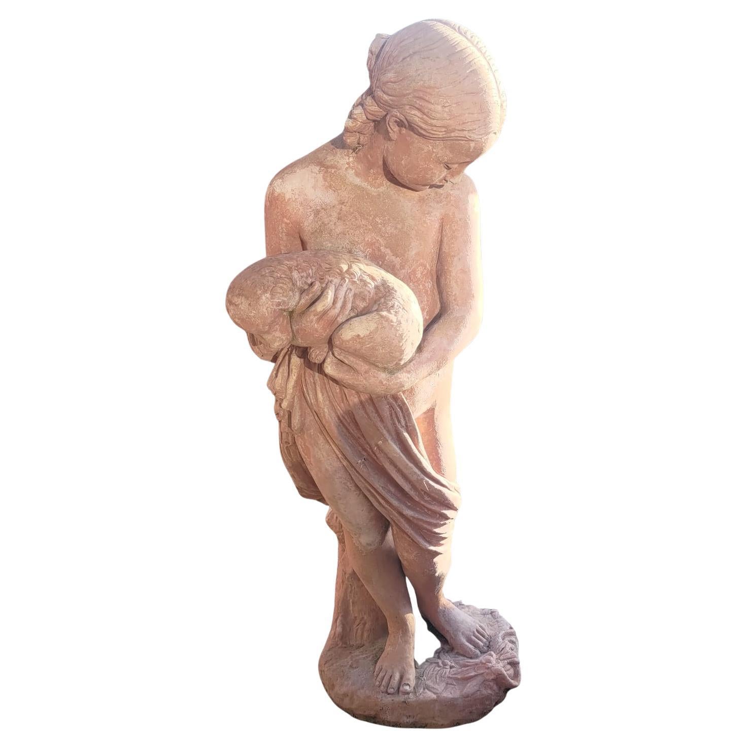 Estatua grande de terracota toscana - 115 cm