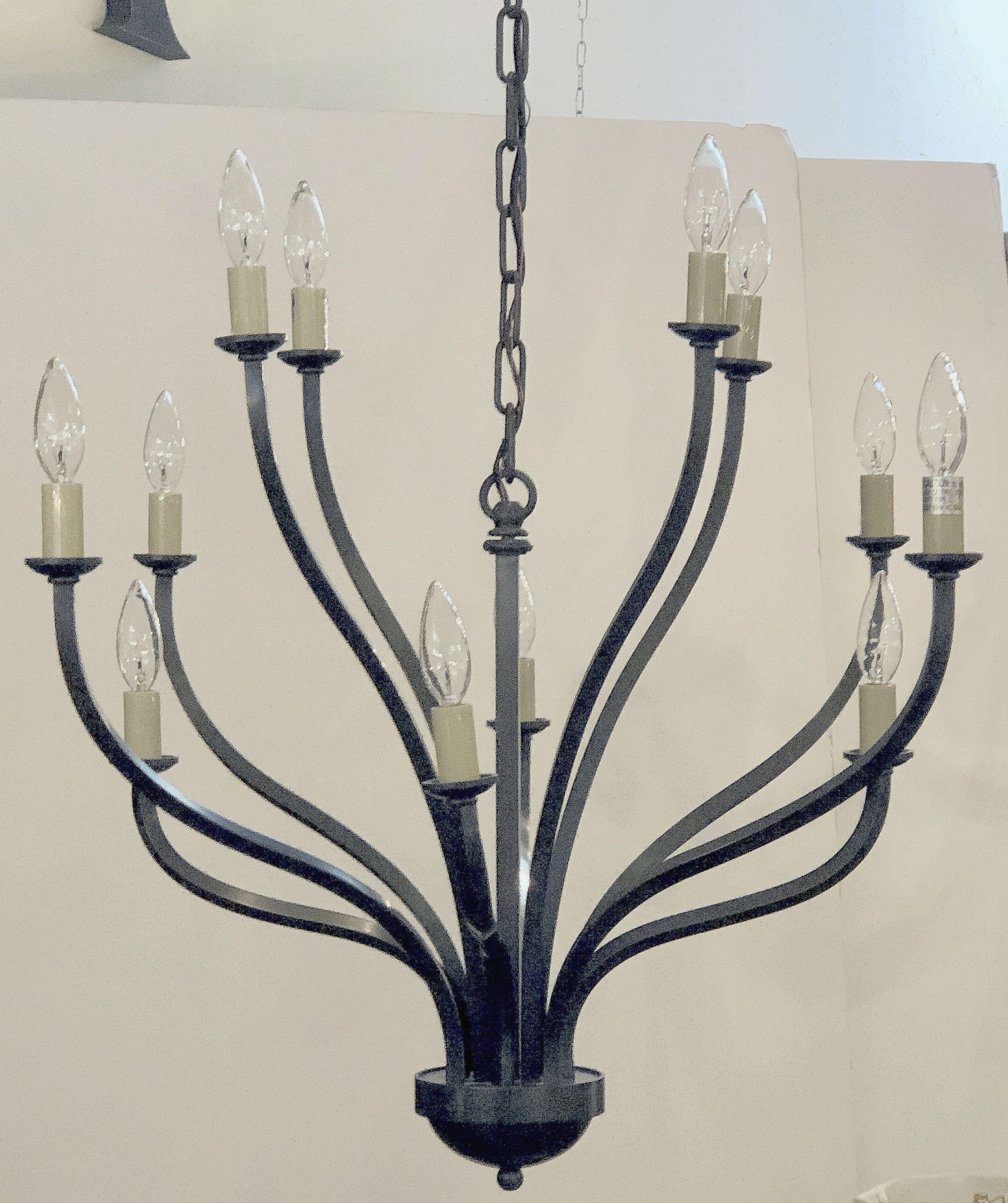 Large Twelve-Light Modernist Hanging Fixture 5