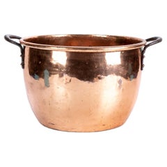 Antique Large Twin Handled Copper Pot