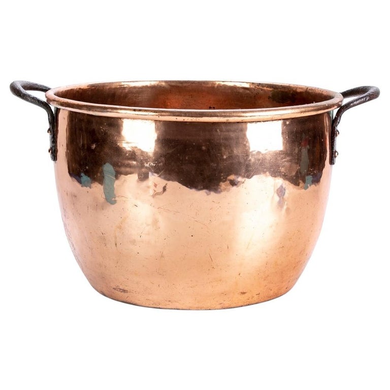 Large Twin Handled Copper Pot For Sale at 1stDibs