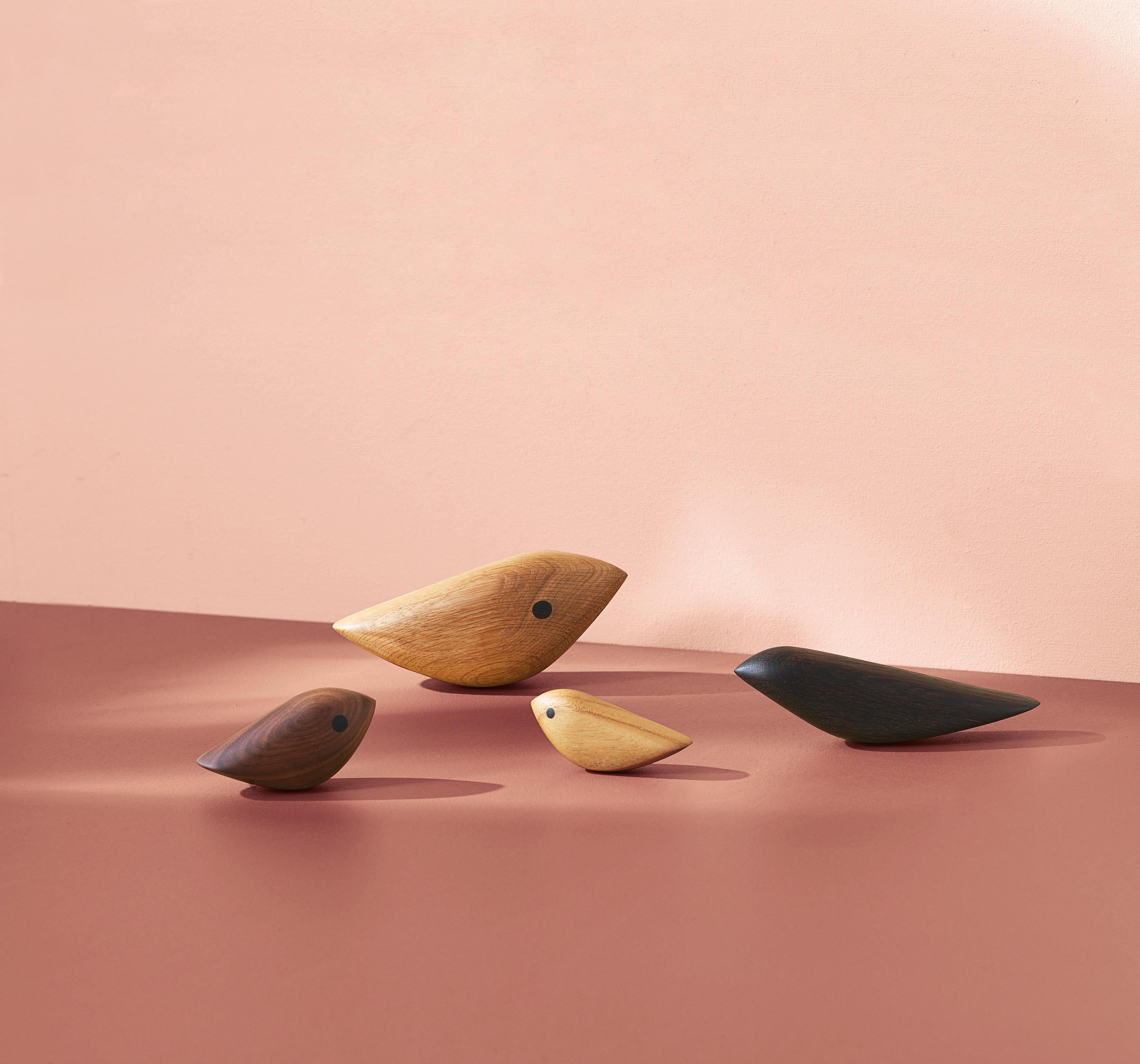 Danese Grande scultura in legno lucido Twirling Bird di Jakob Hermann per Warm Nordic in vendita